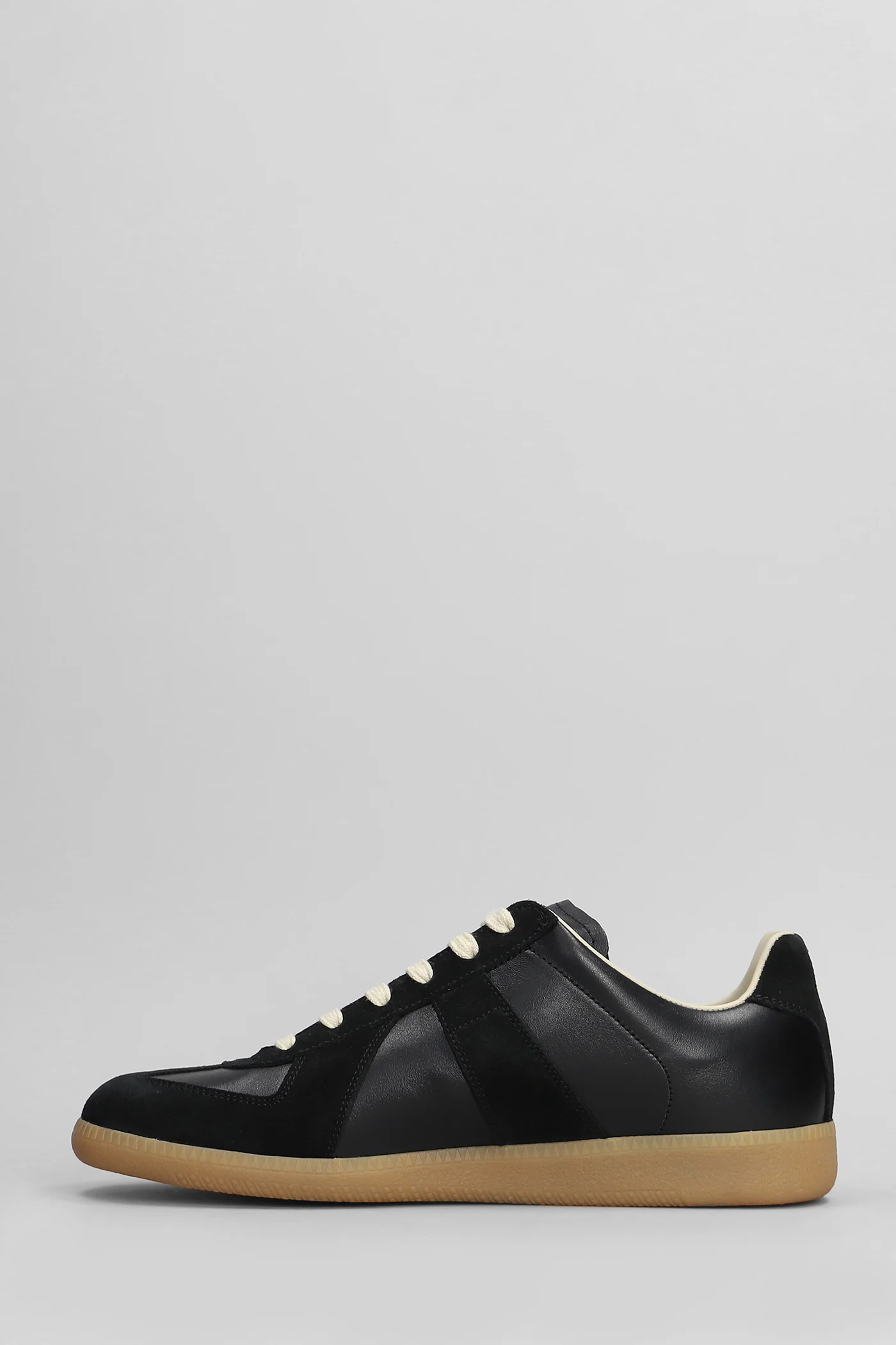 Replica Sneakers in black suede and leather - Image 3
