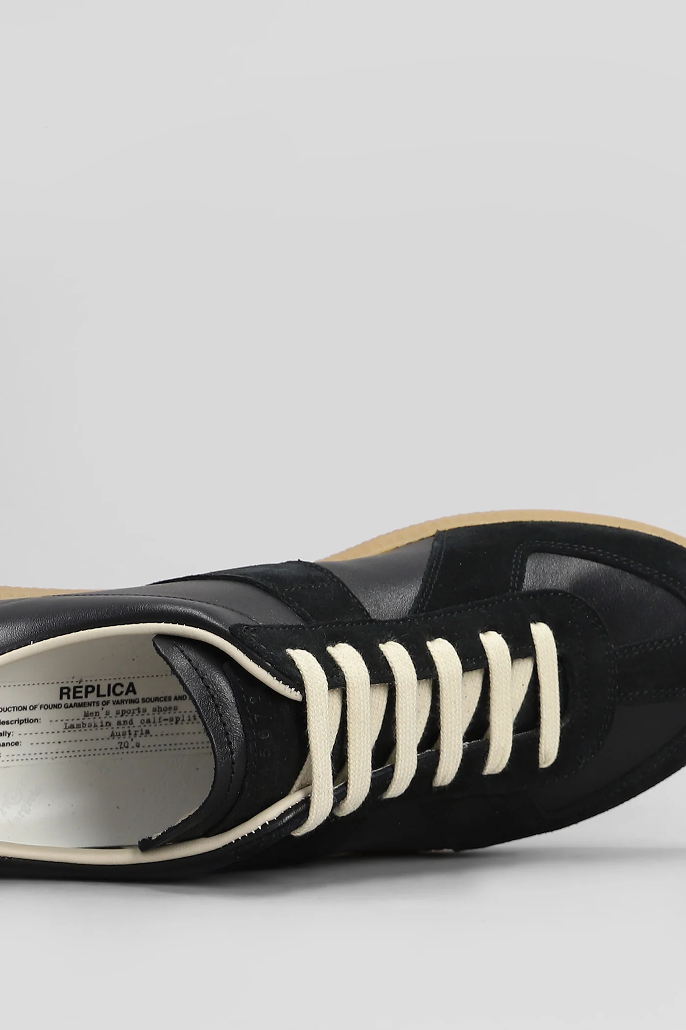 Replica Sneakers in black suede and leather - Image 5