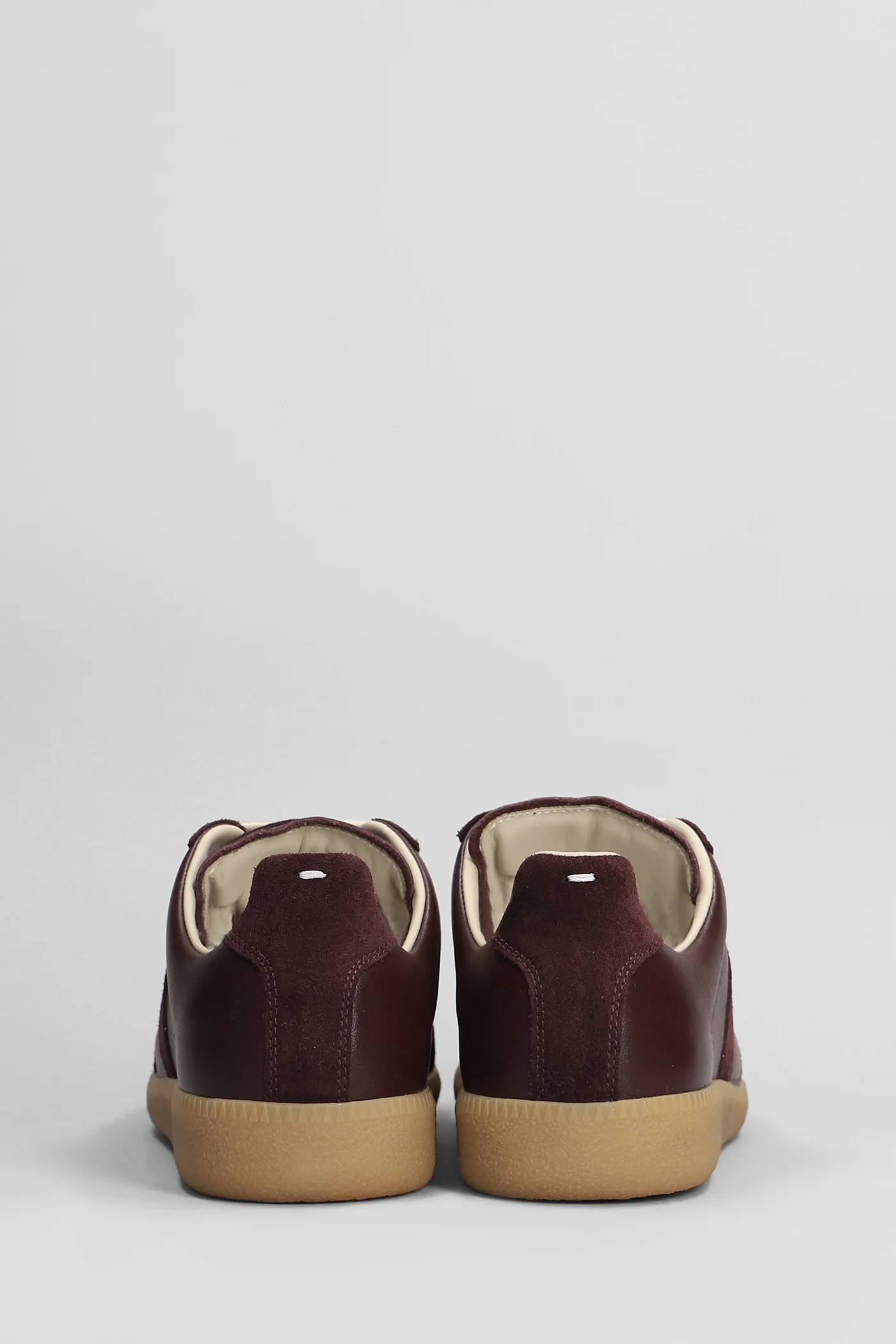 Replica Sneakers in bordeaux suede and leather - Image 4