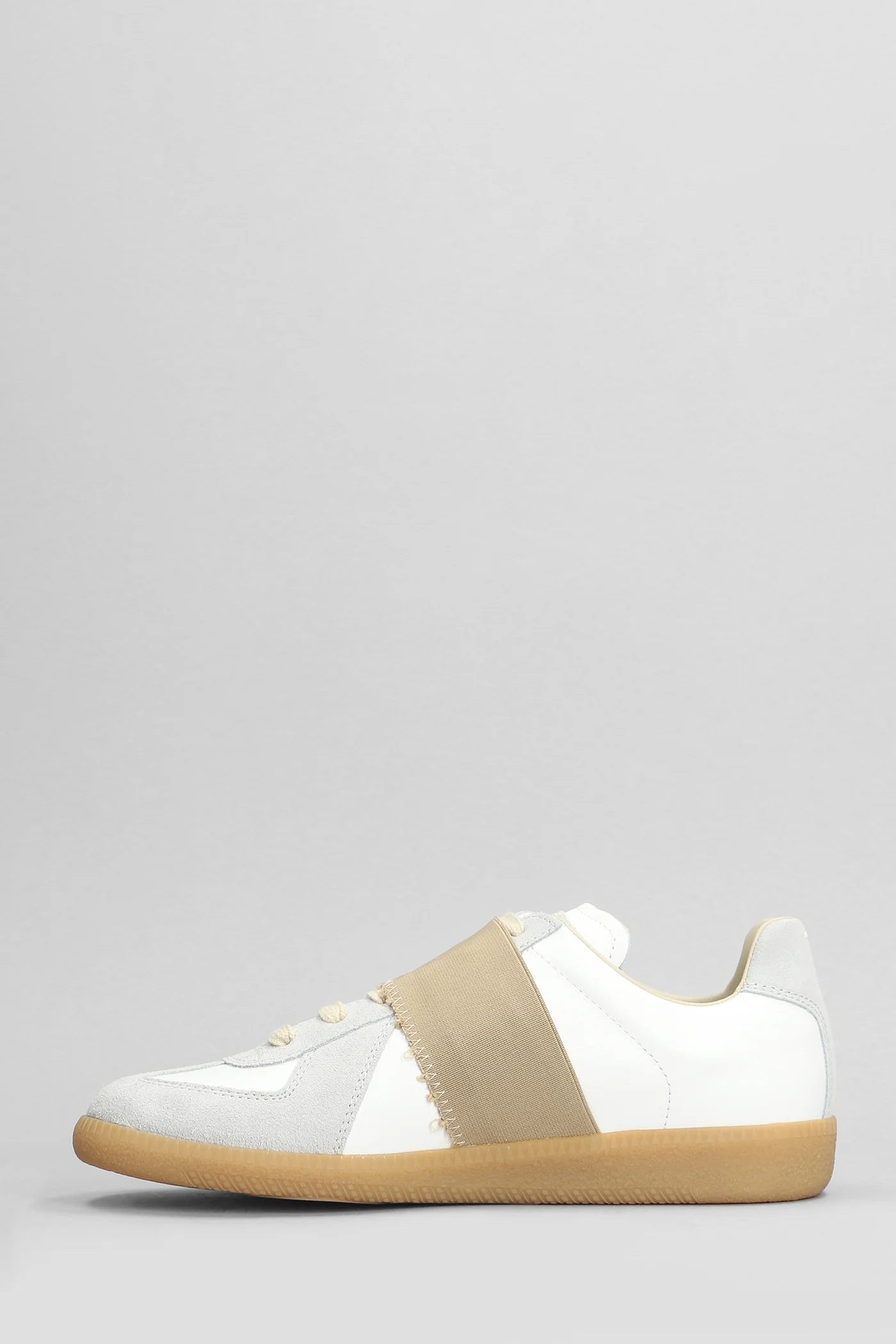 Replica Sneakers in white suede and leather - Image 3
