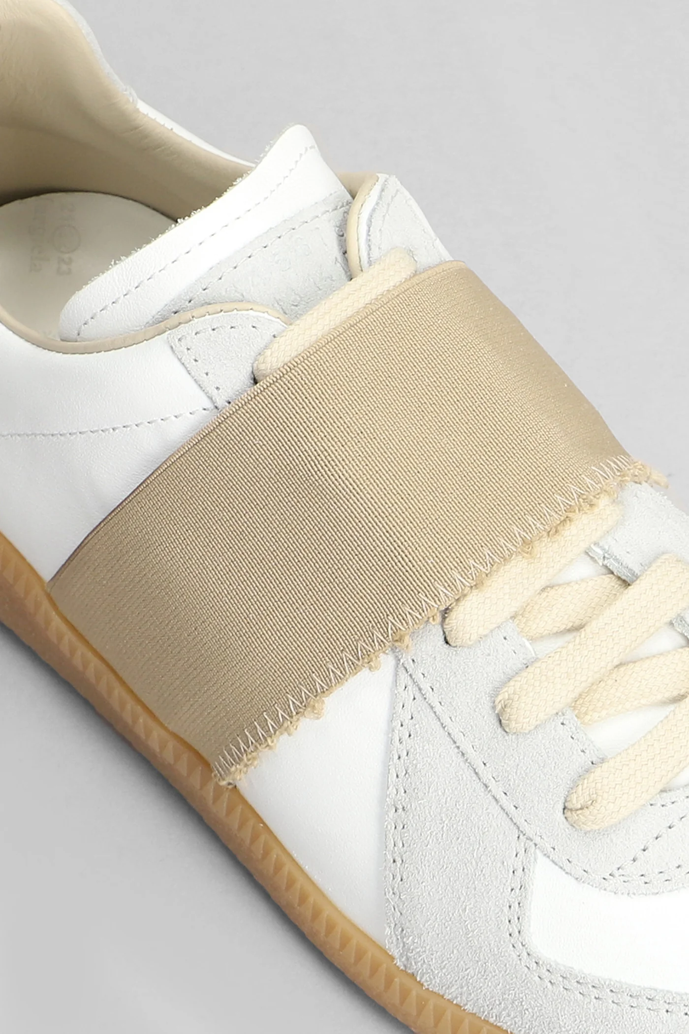 Replica Sneakers in white suede and leather - Image 5