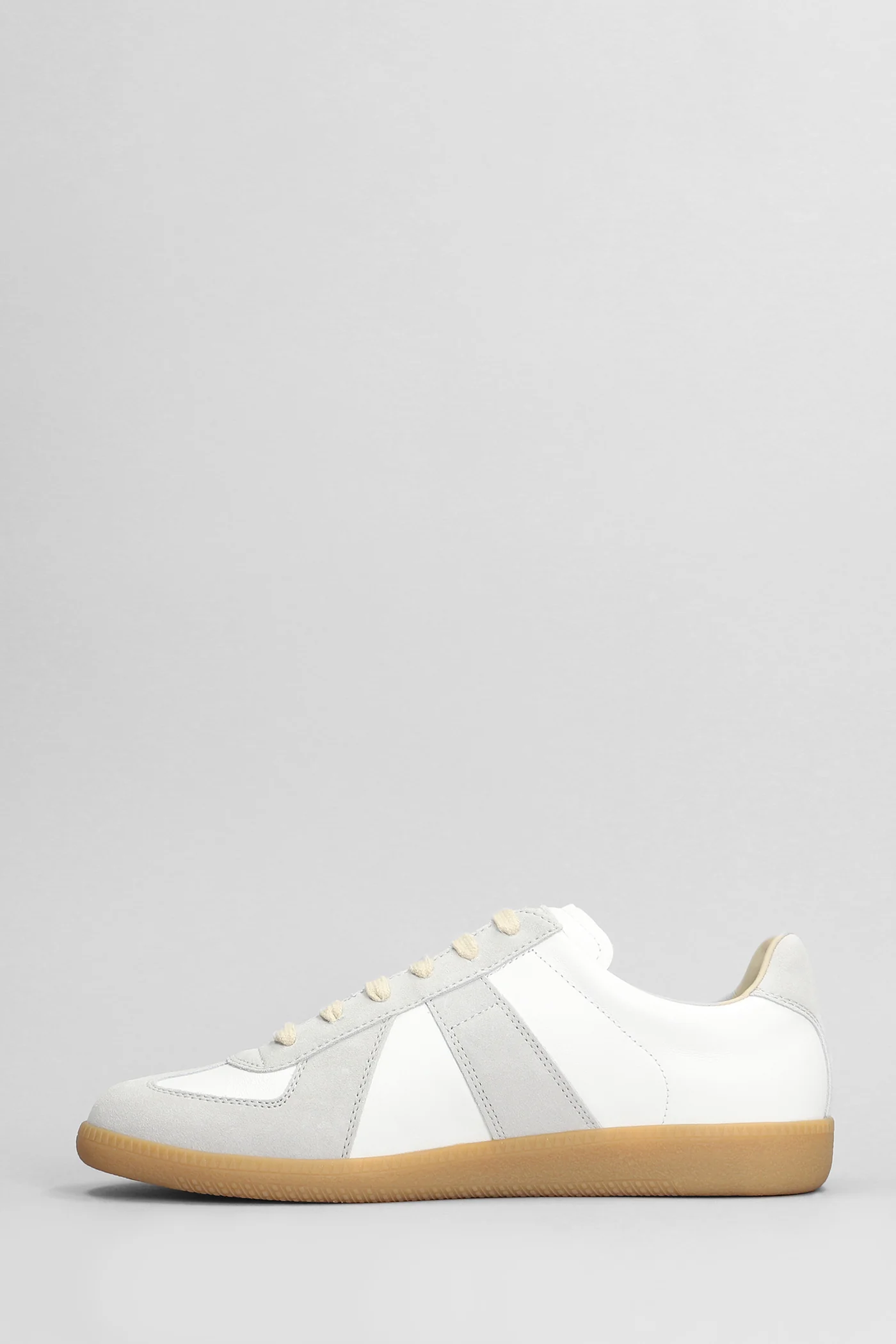 Replica Sneakers in white suede and leather - Image 3