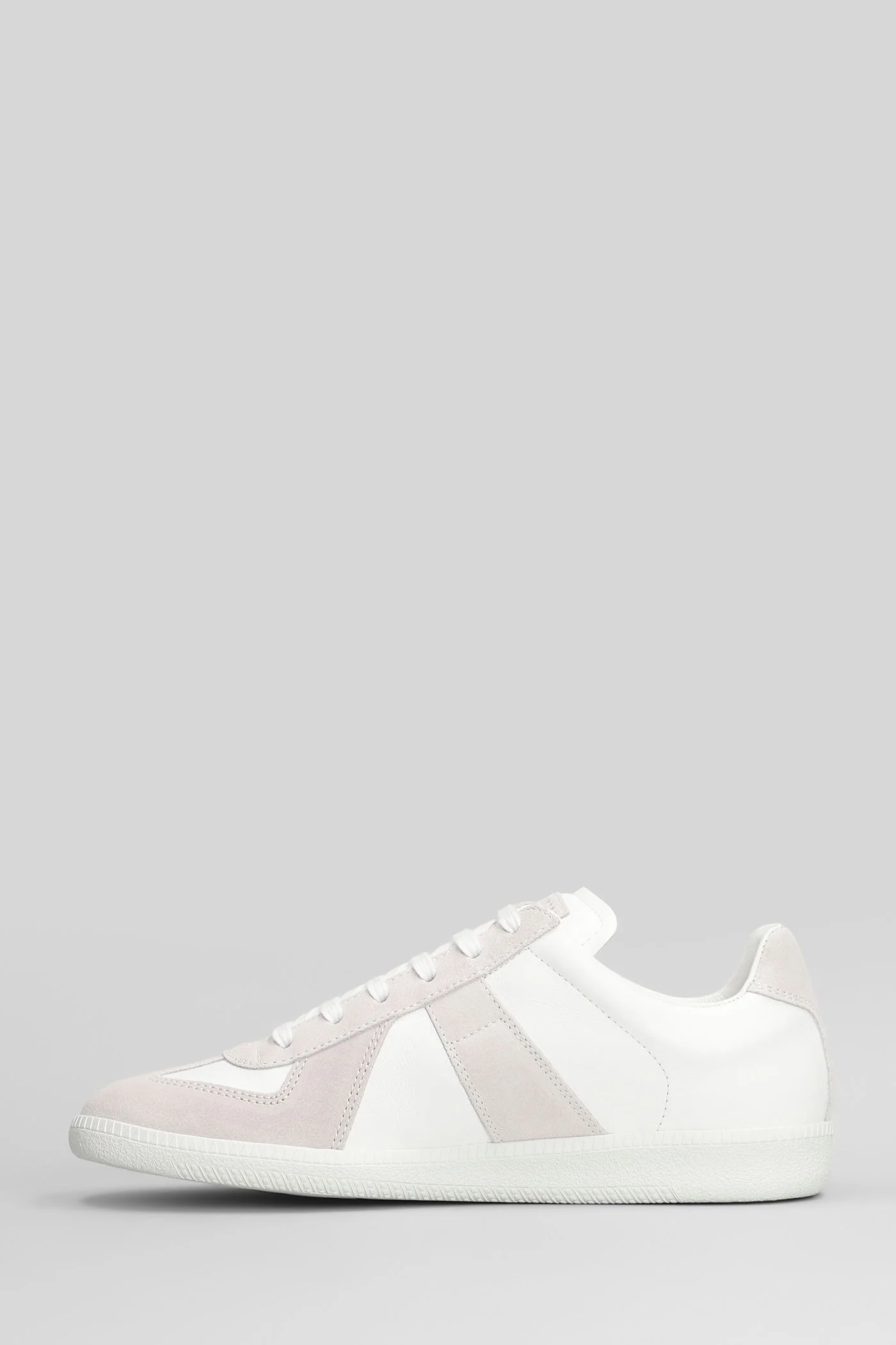 Replica Sneakers in white suede and leather - Image 3