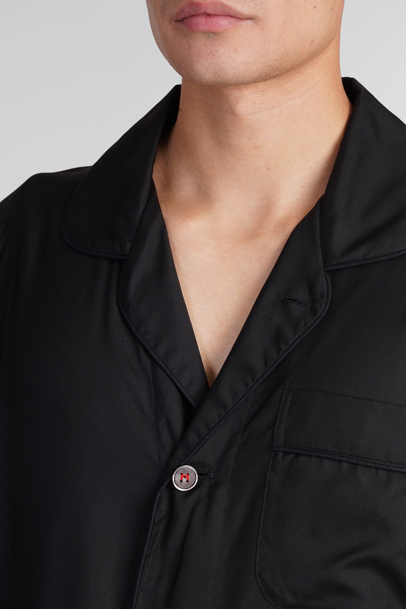 Shirt in black silk - Image 5