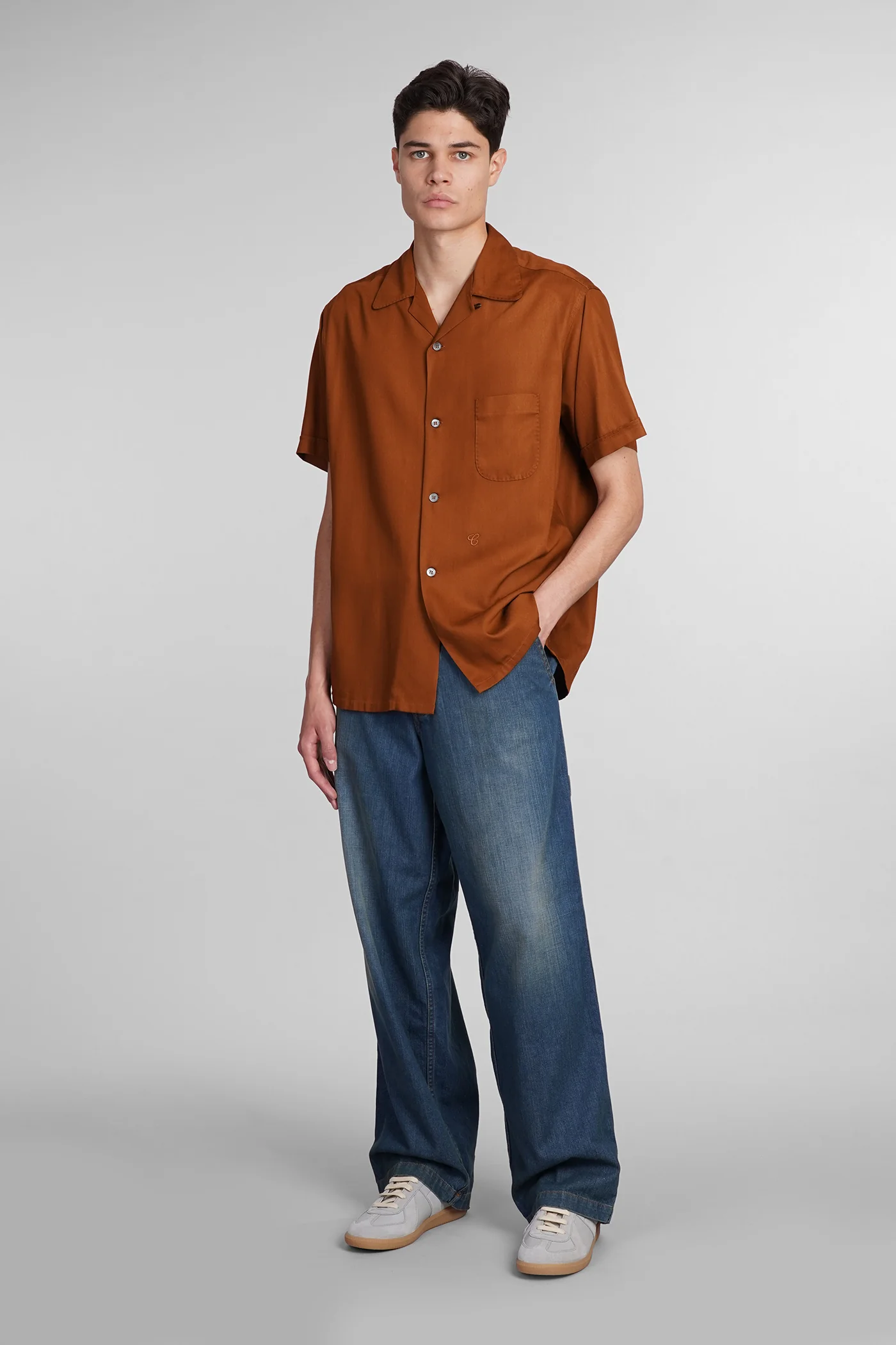 Shirt in brown viscose - Image 2