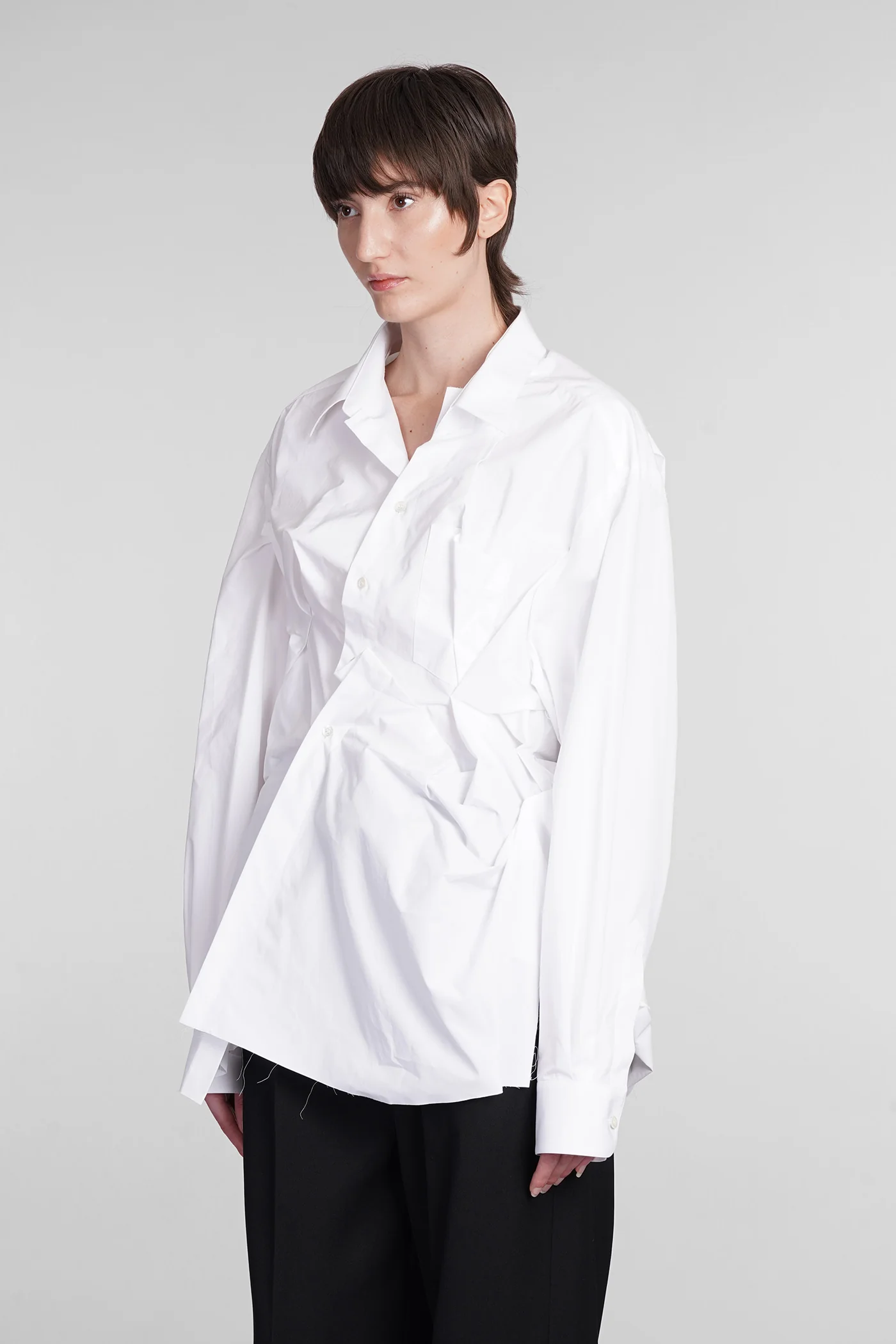 Shirt in white cotton - Image 24