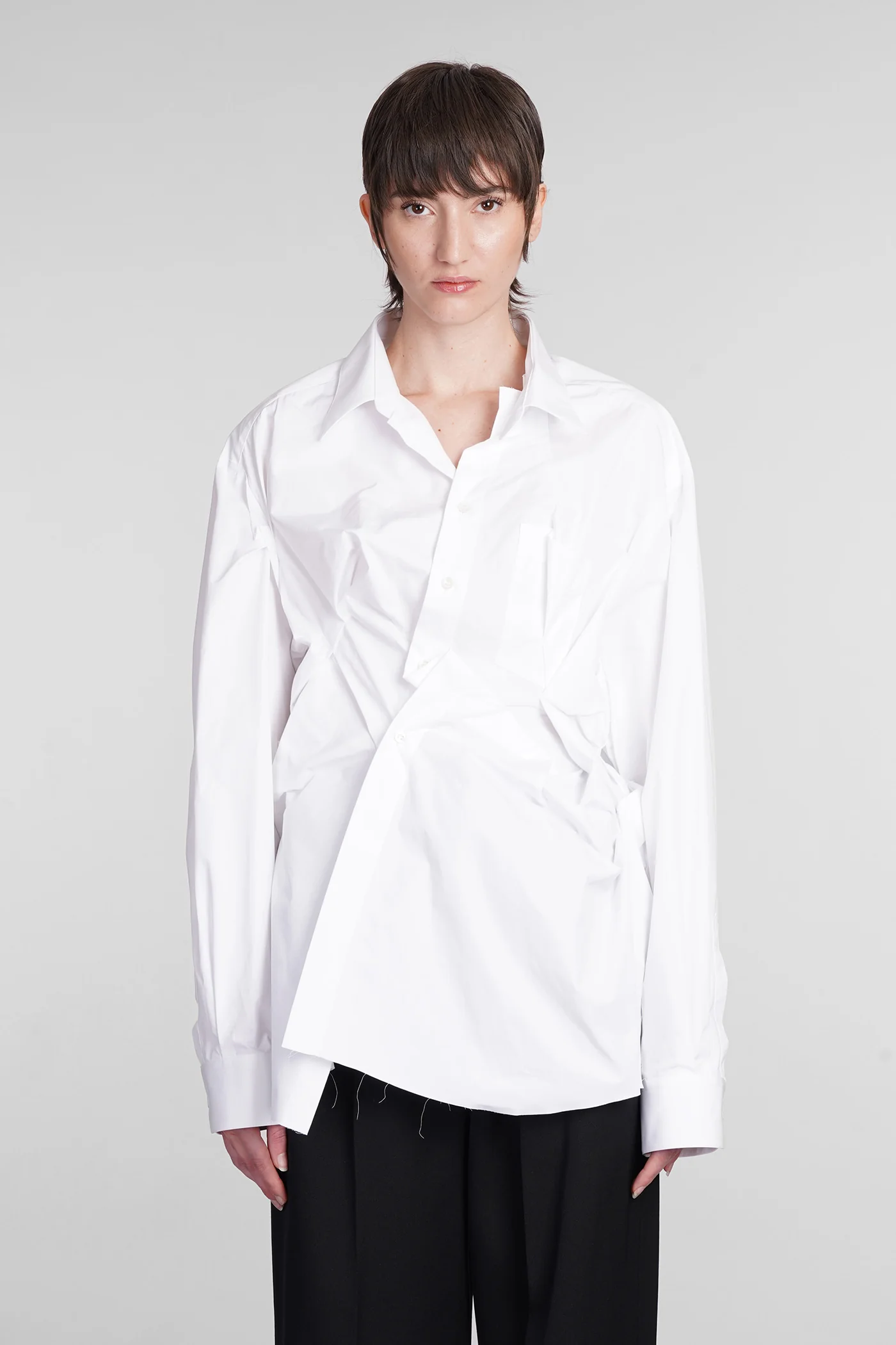 Shirt in white cotton - Image 46