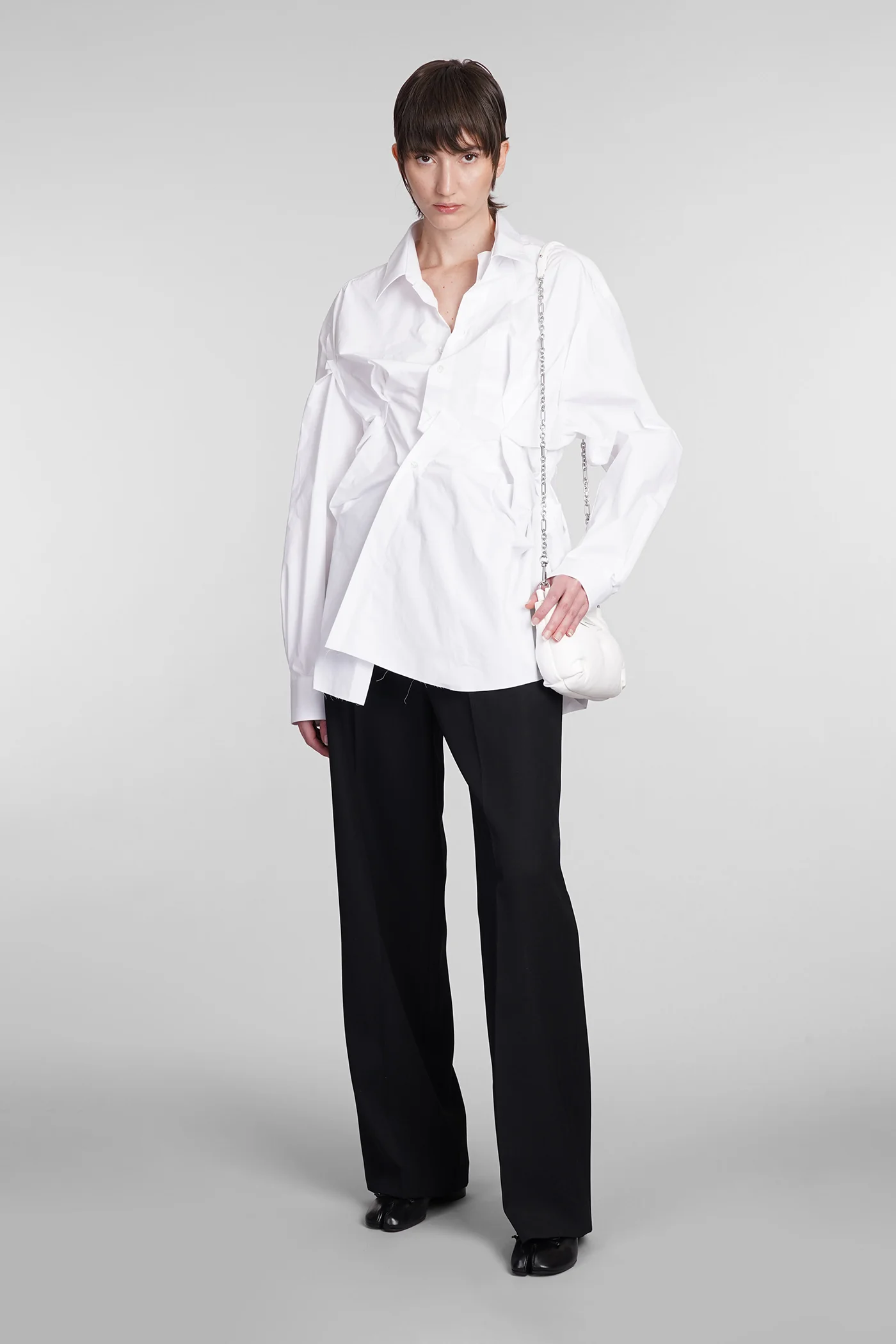 Shirt in white cotton - Image 62