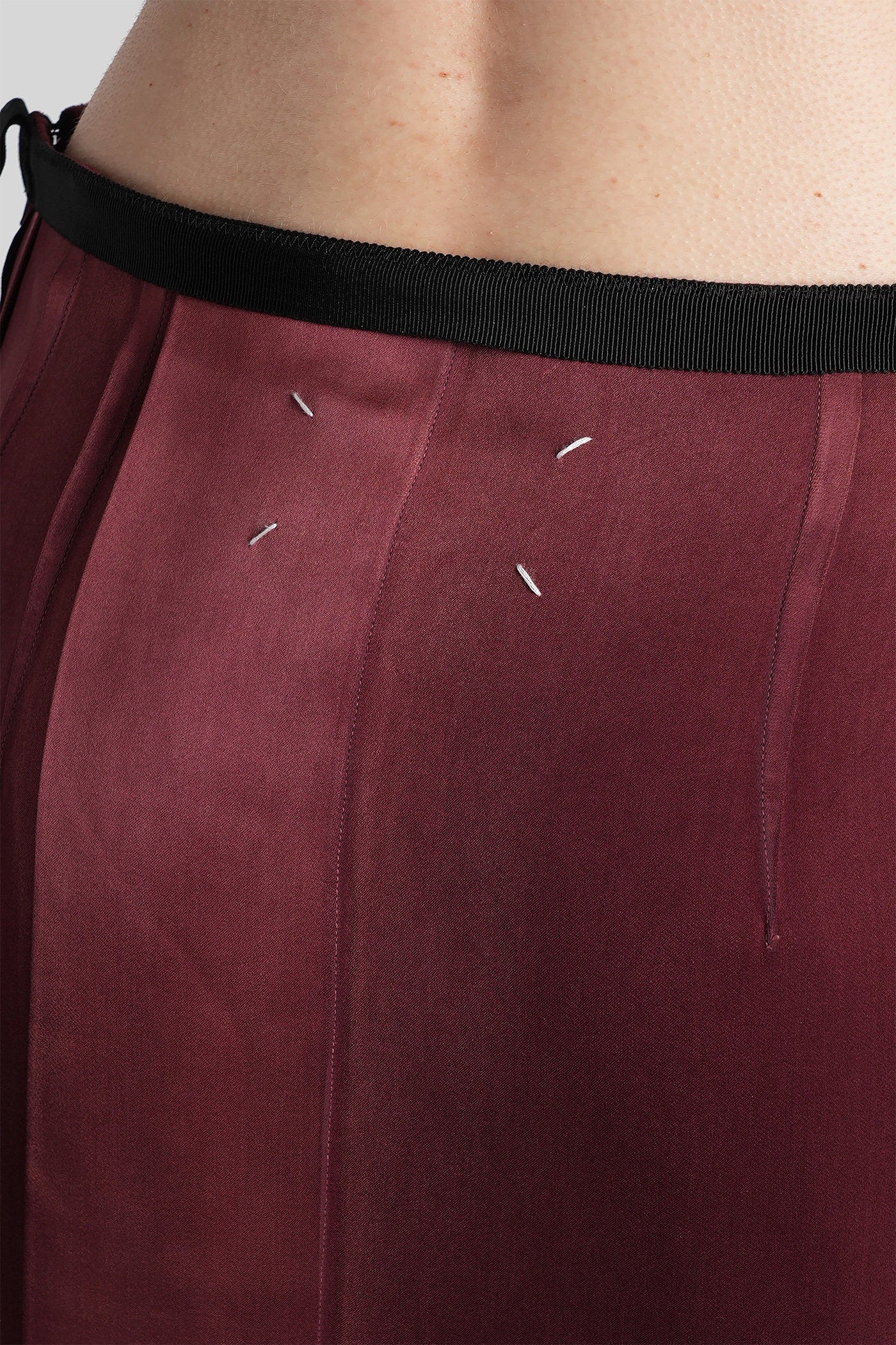 Skirt in bordeaux viscose - Image 5