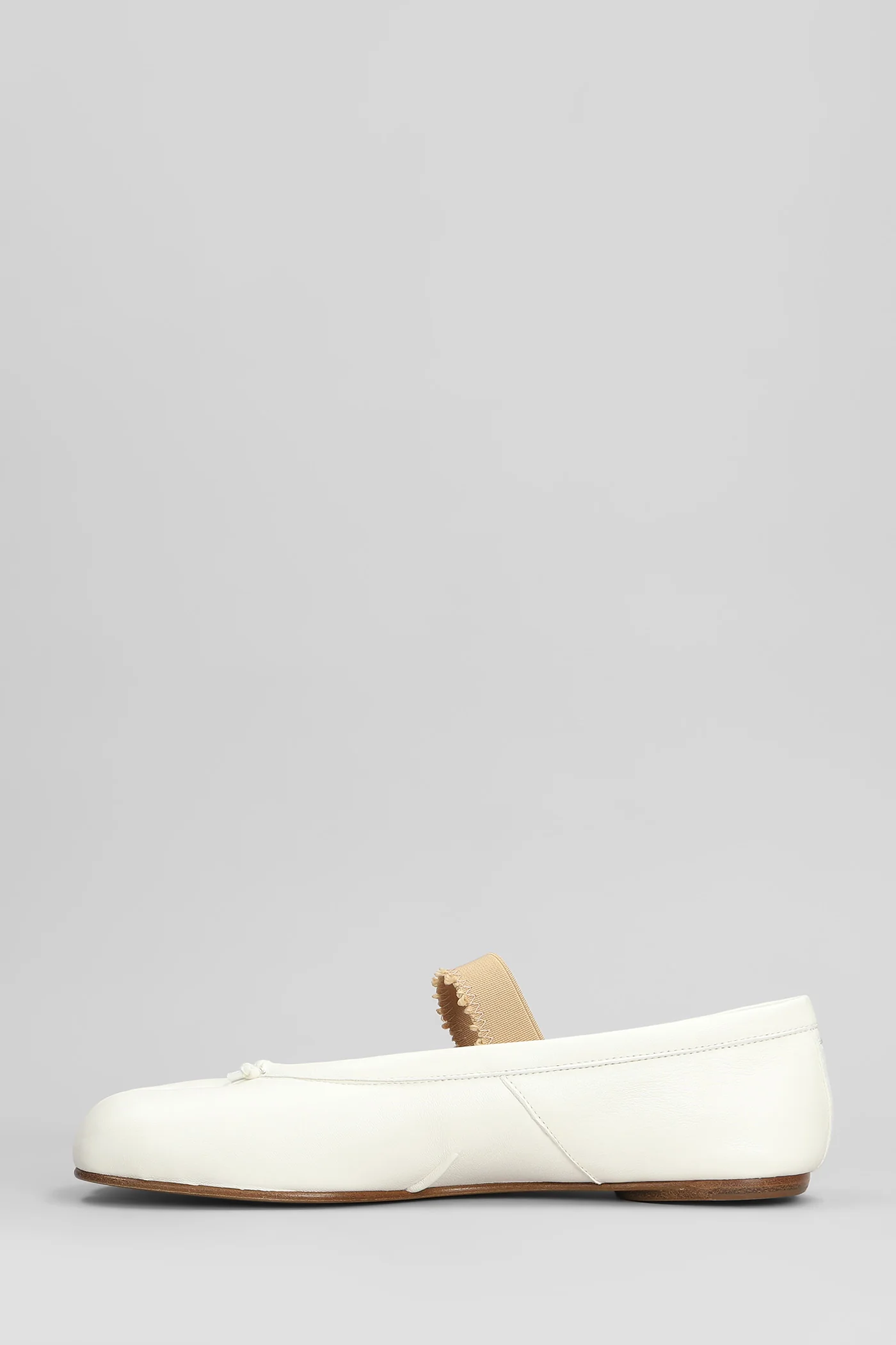Tabi Ballet flats in beige leather - Image 3