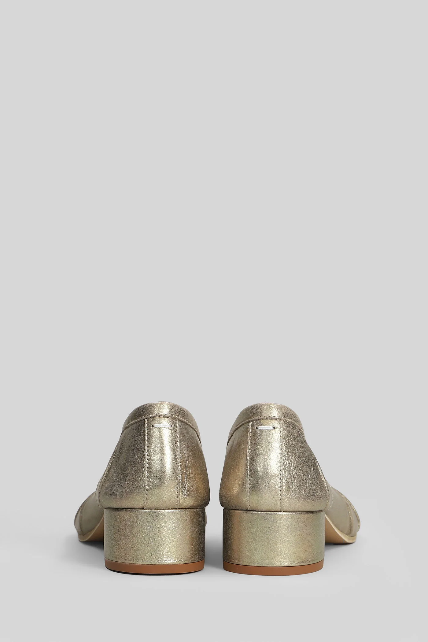 Tabi Ballet flats in gold leather - Image 4