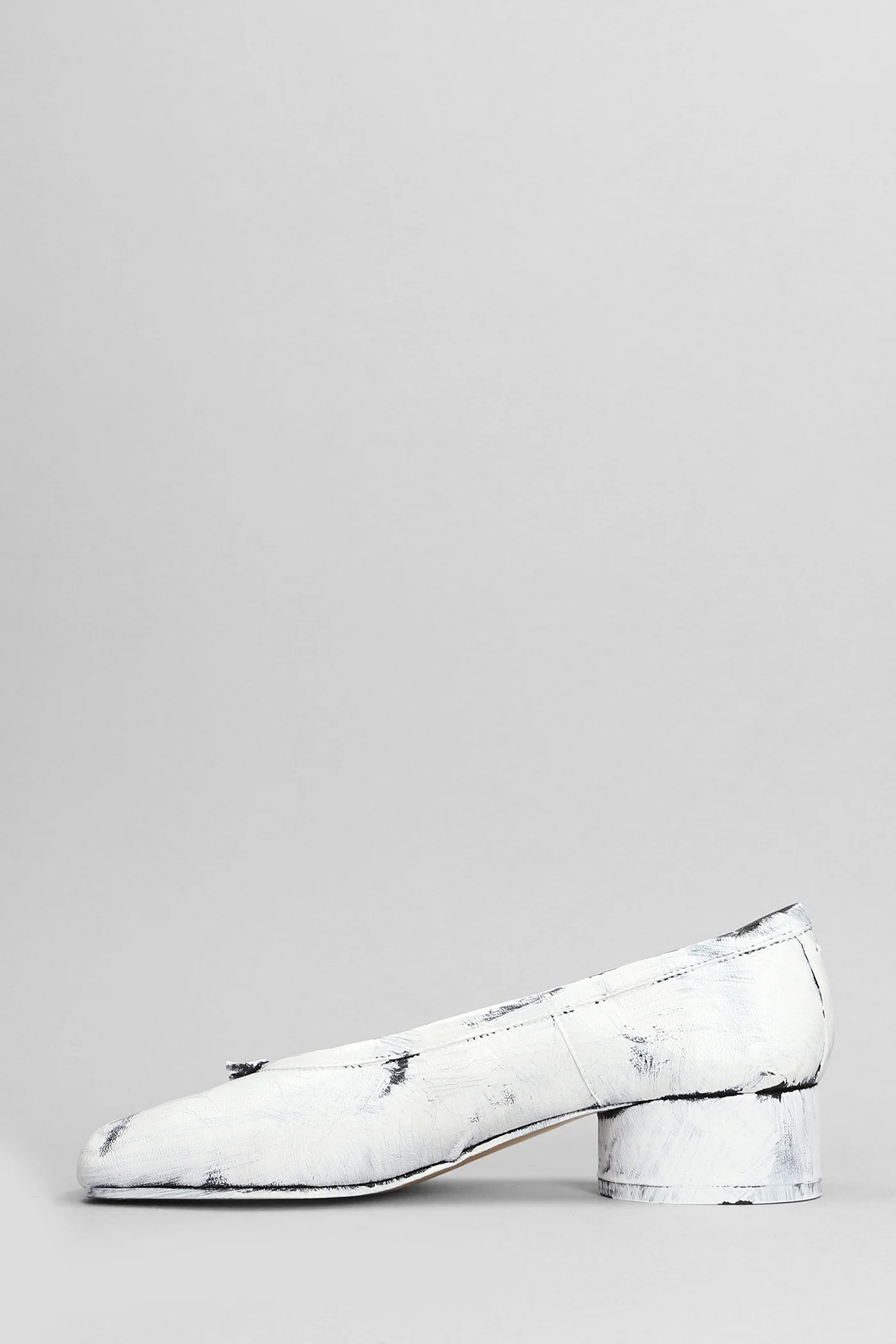 Tabi Ballet flats in white leather - Image 3