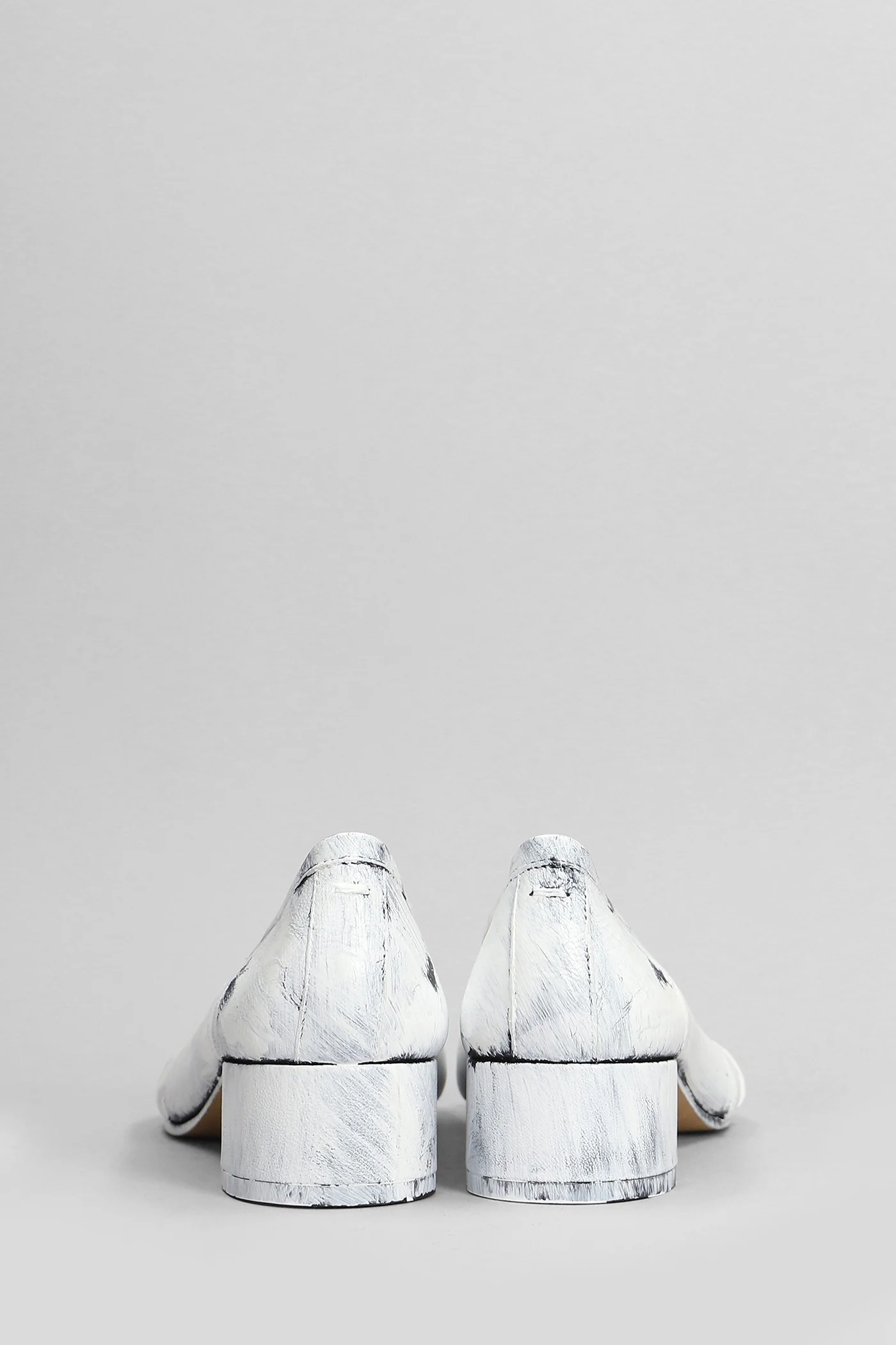 Tabi Ballet flats in white leather - Image 4