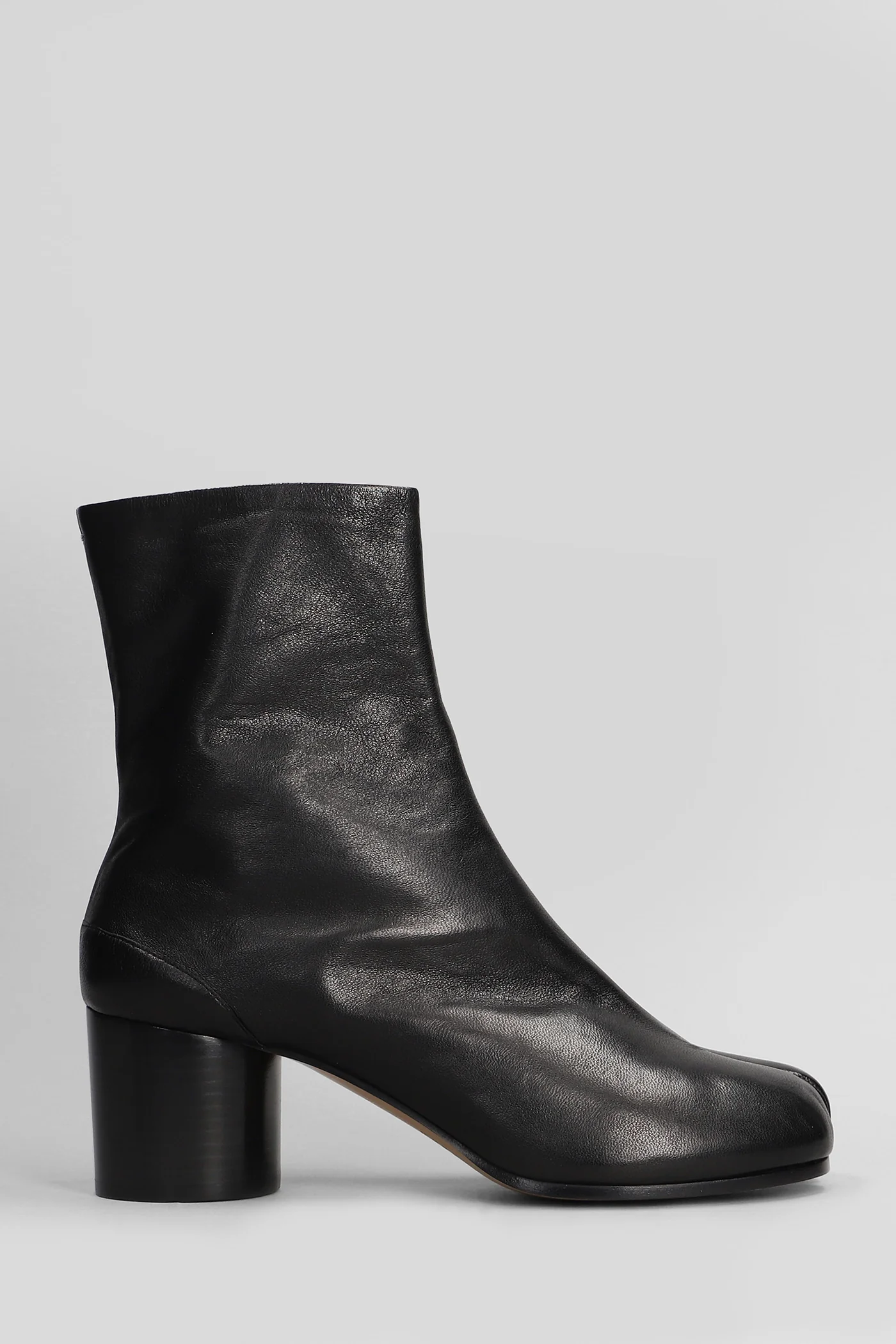 Tabi High heels Ankle boots in black leather