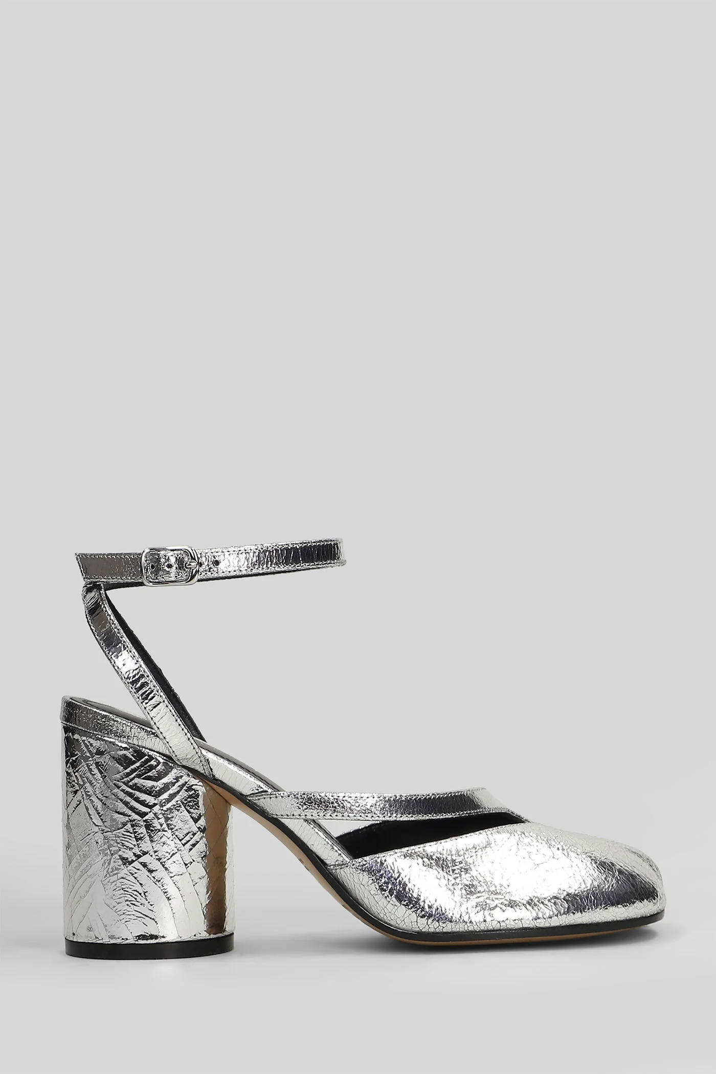 Tabi Pumps in silver leather - Image 21