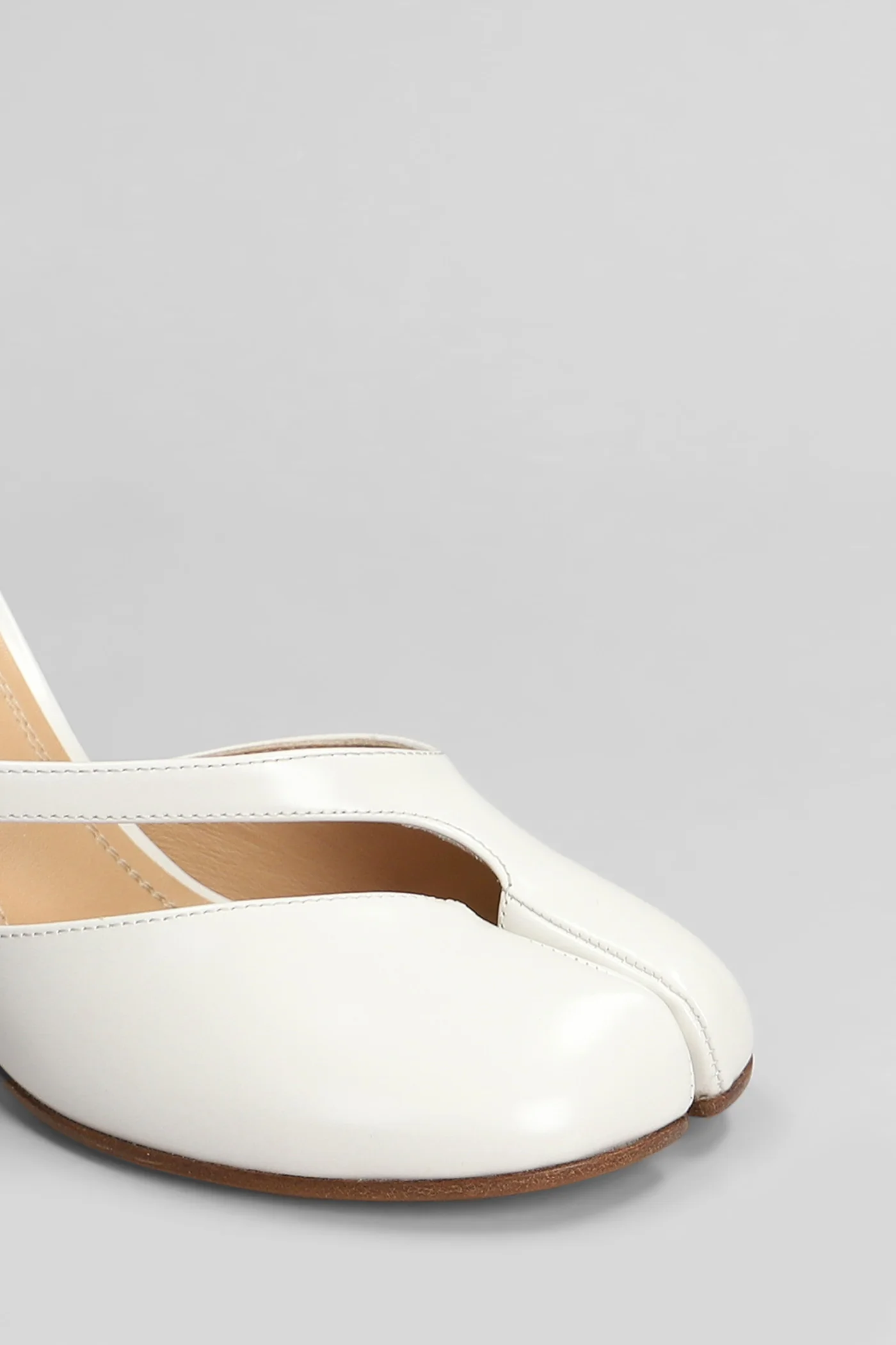 Tabi Pumps in white leather - Image 5
