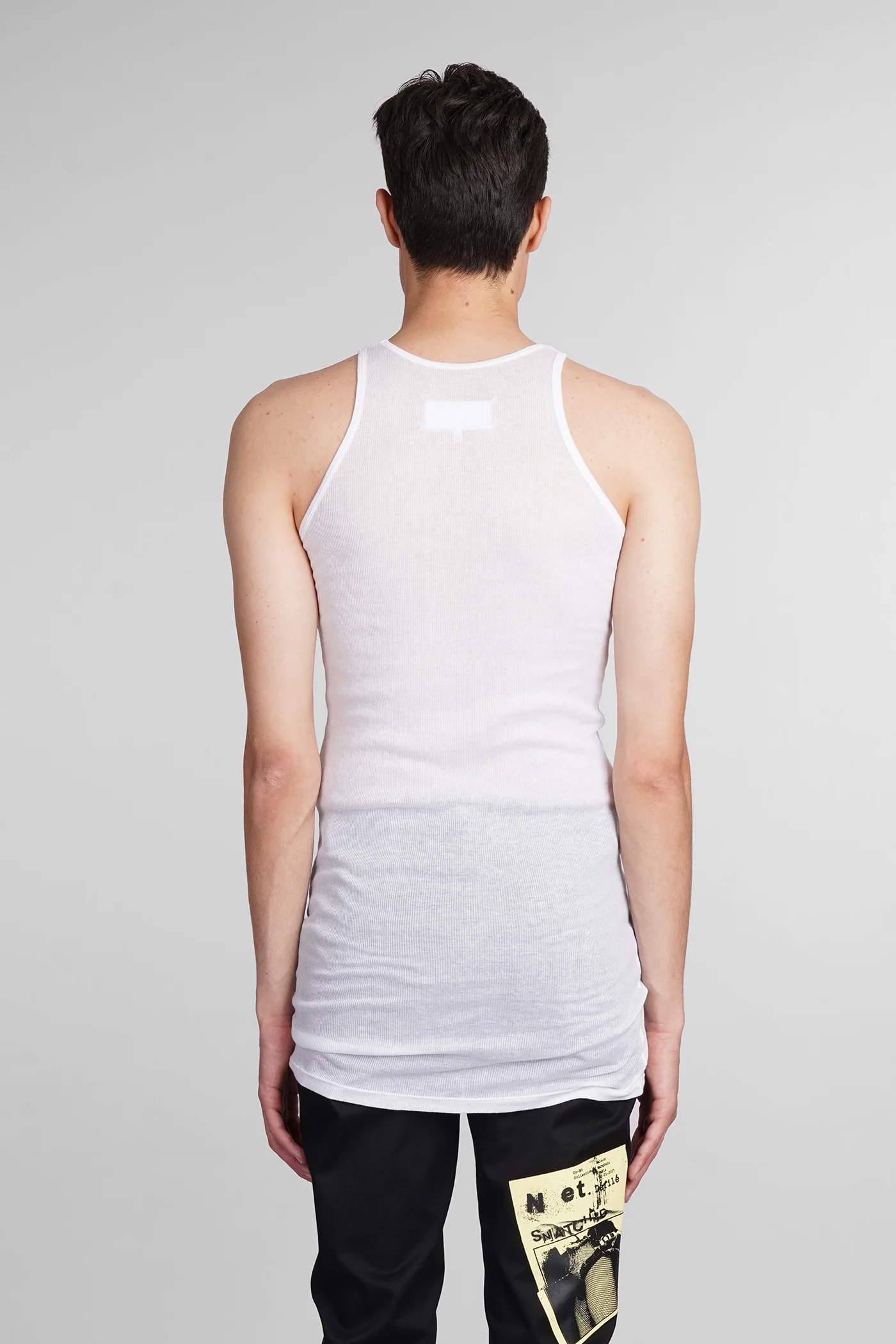 tank Top in white cotton - Image 3