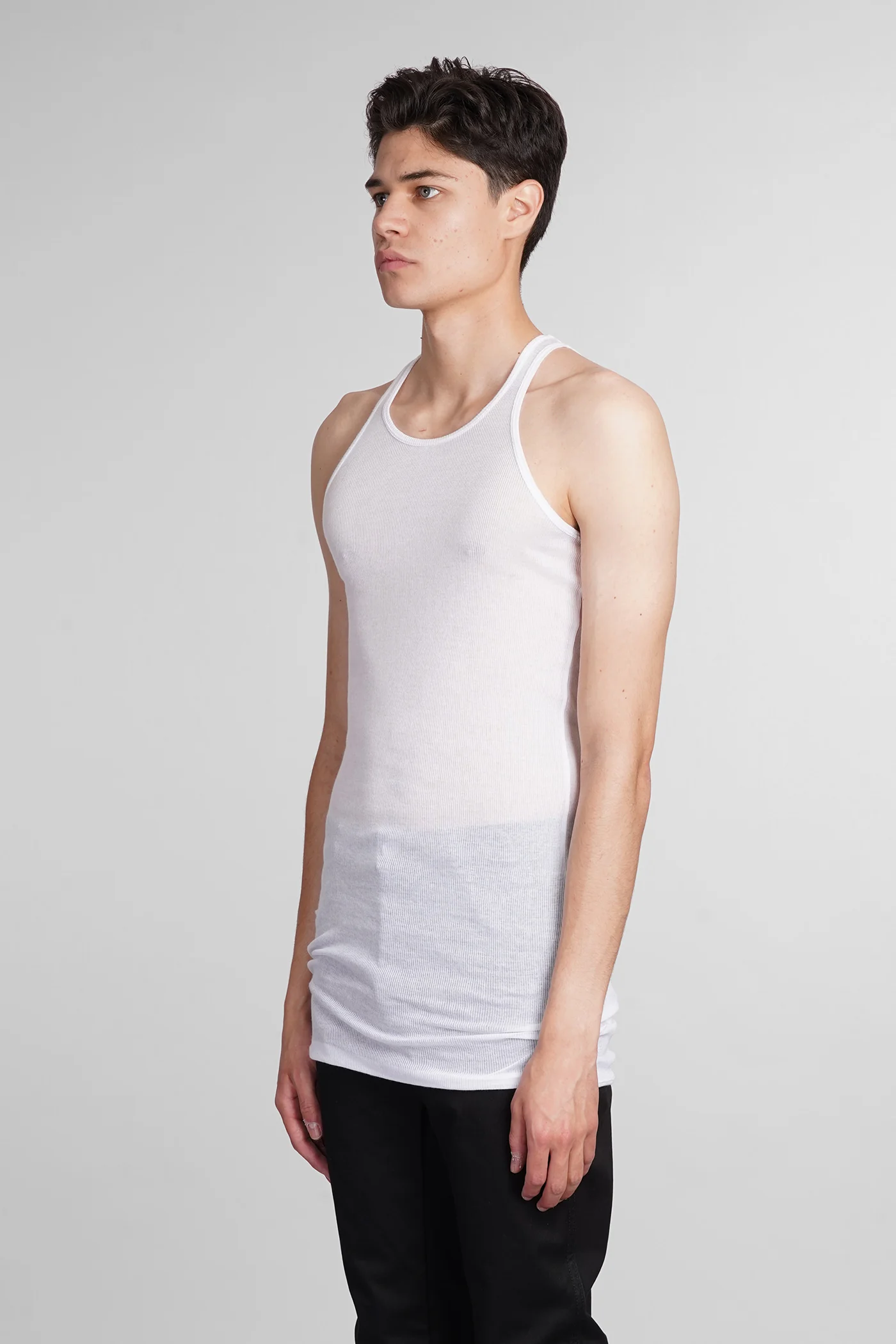tank Top in white cotton - Image 4