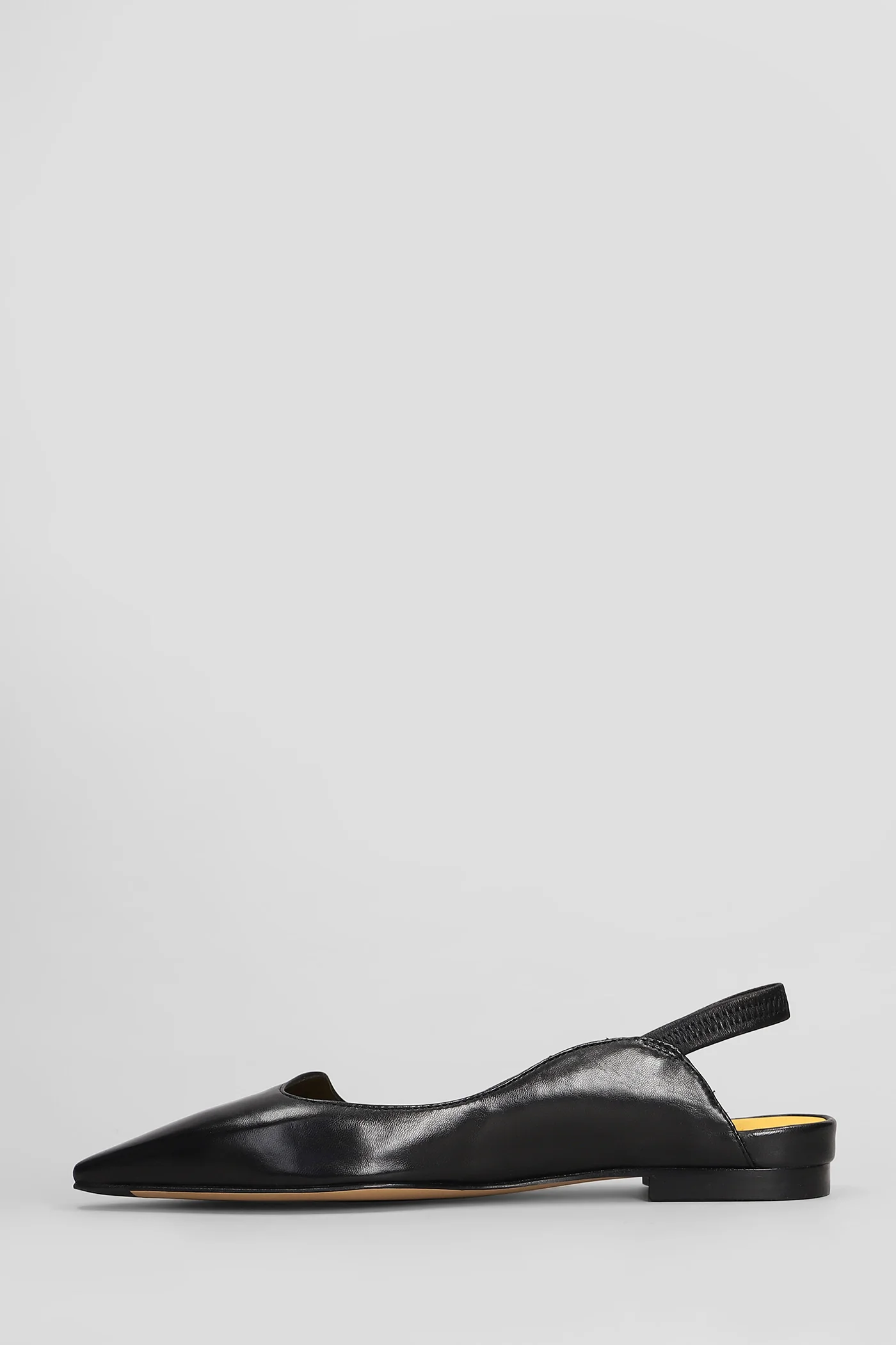 Ballet flats in black leather - Image 3