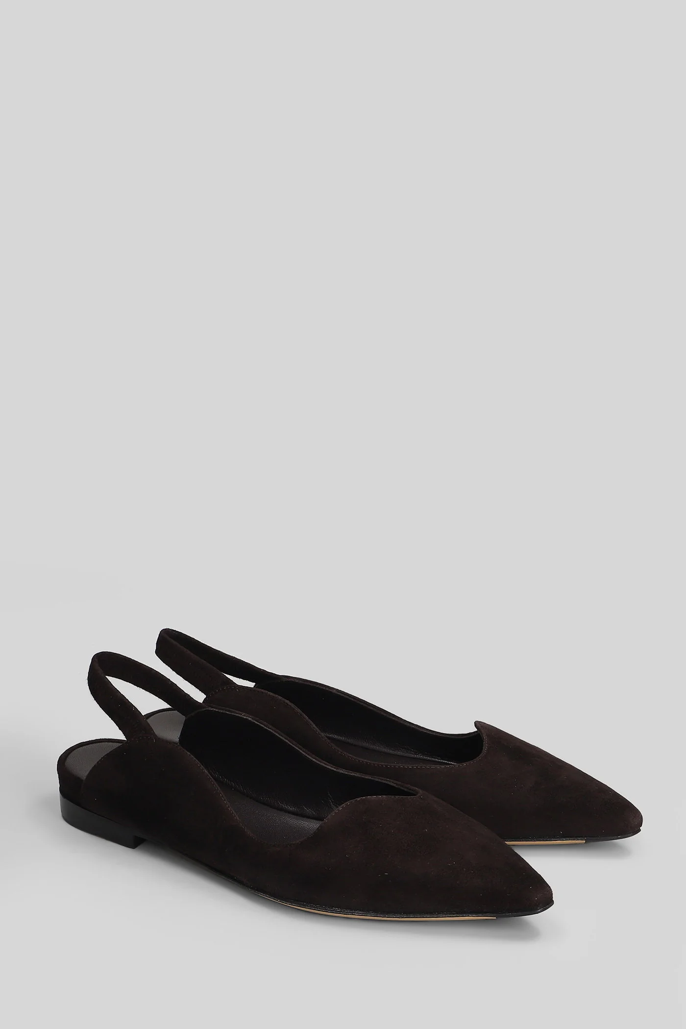 Ballet flats in dark brown suede - Image 2