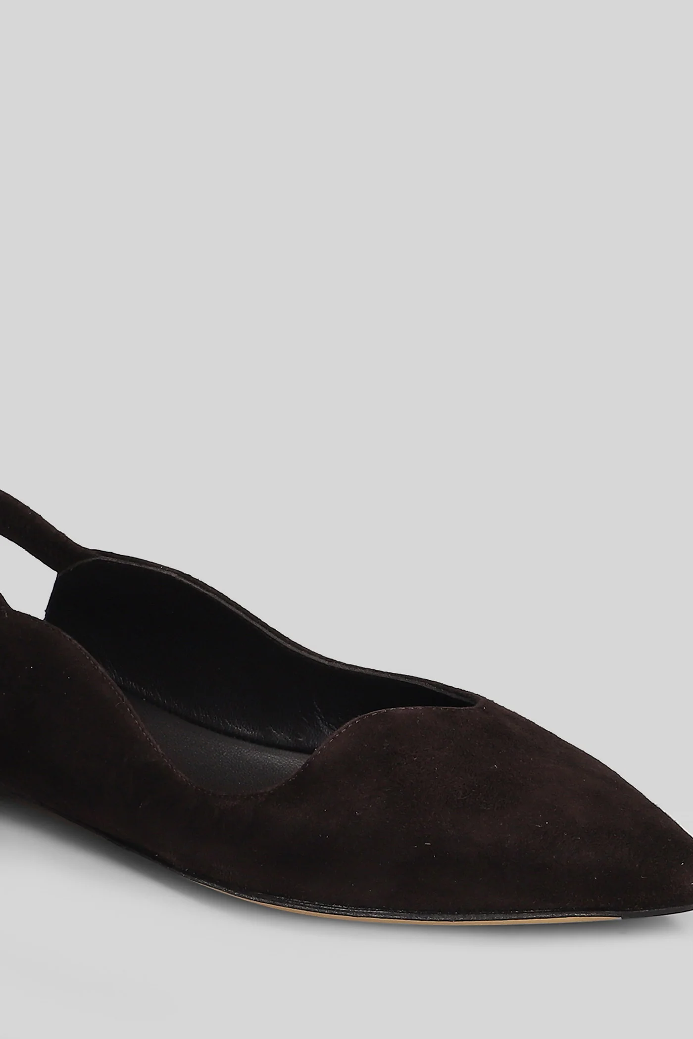 Ballet flats in dark brown suede - Image 5