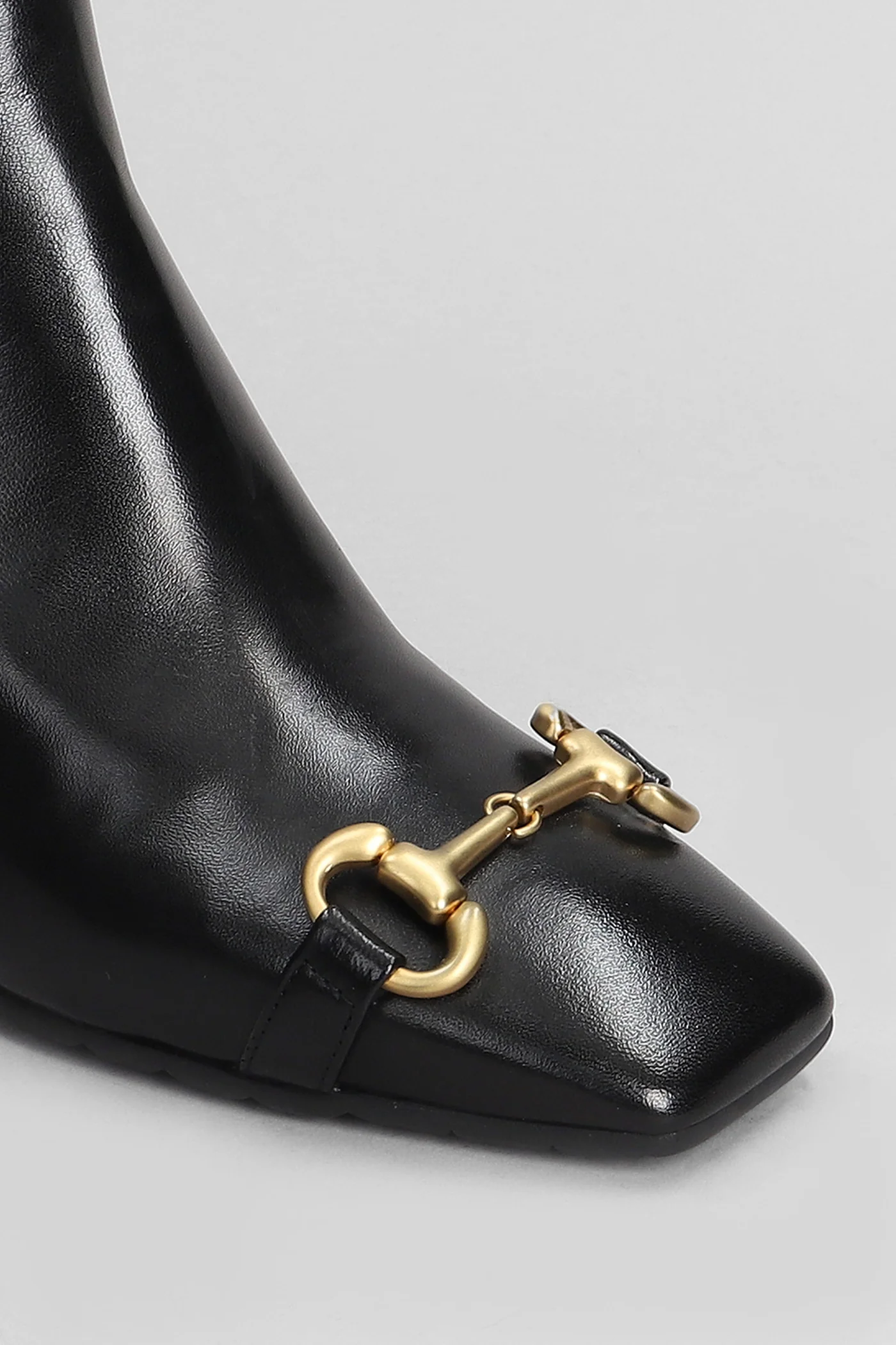 High heels Ankle boots in black leather - Image 5
