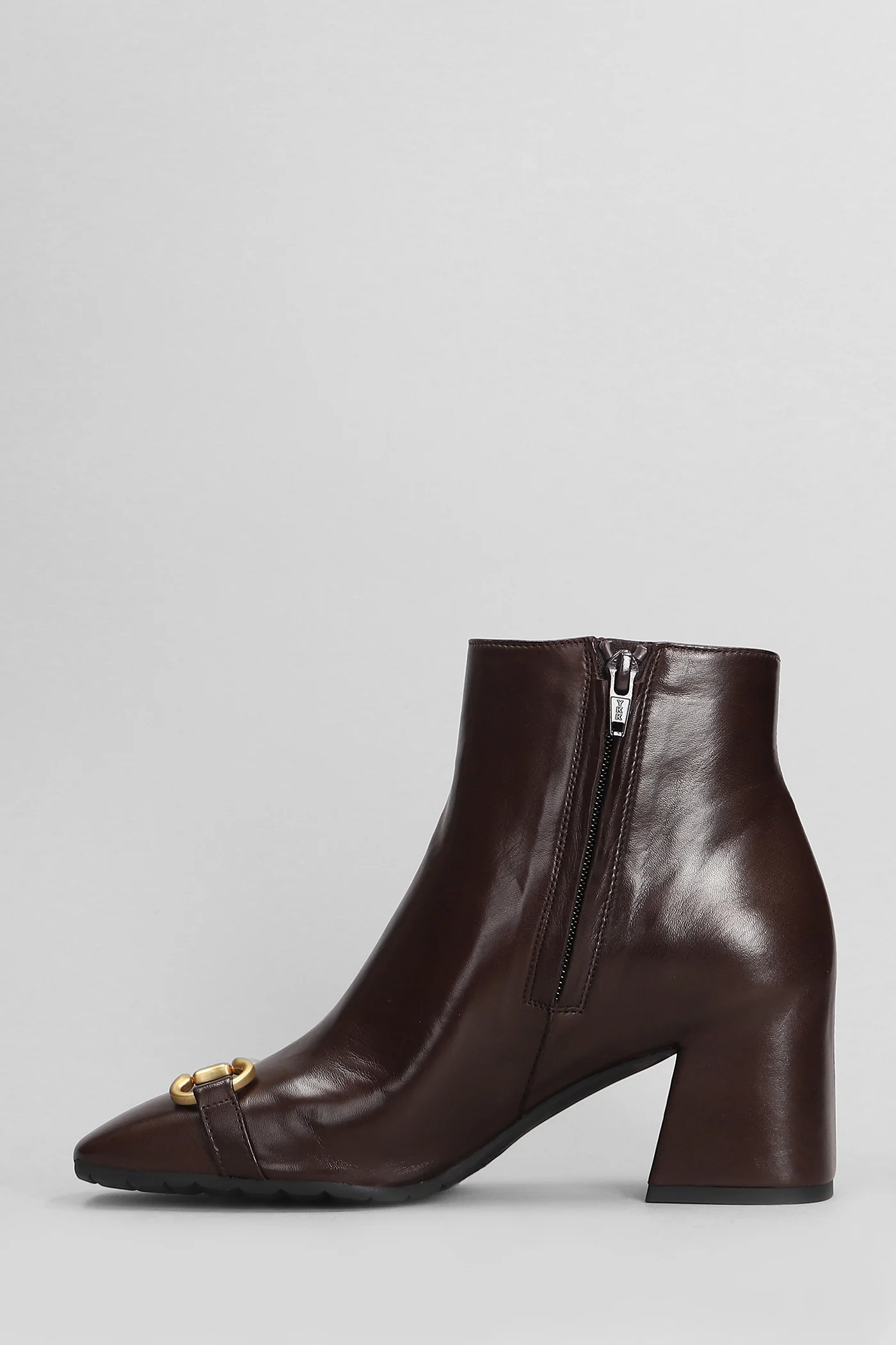 High heels Ankle boots in brown leather - Image 3