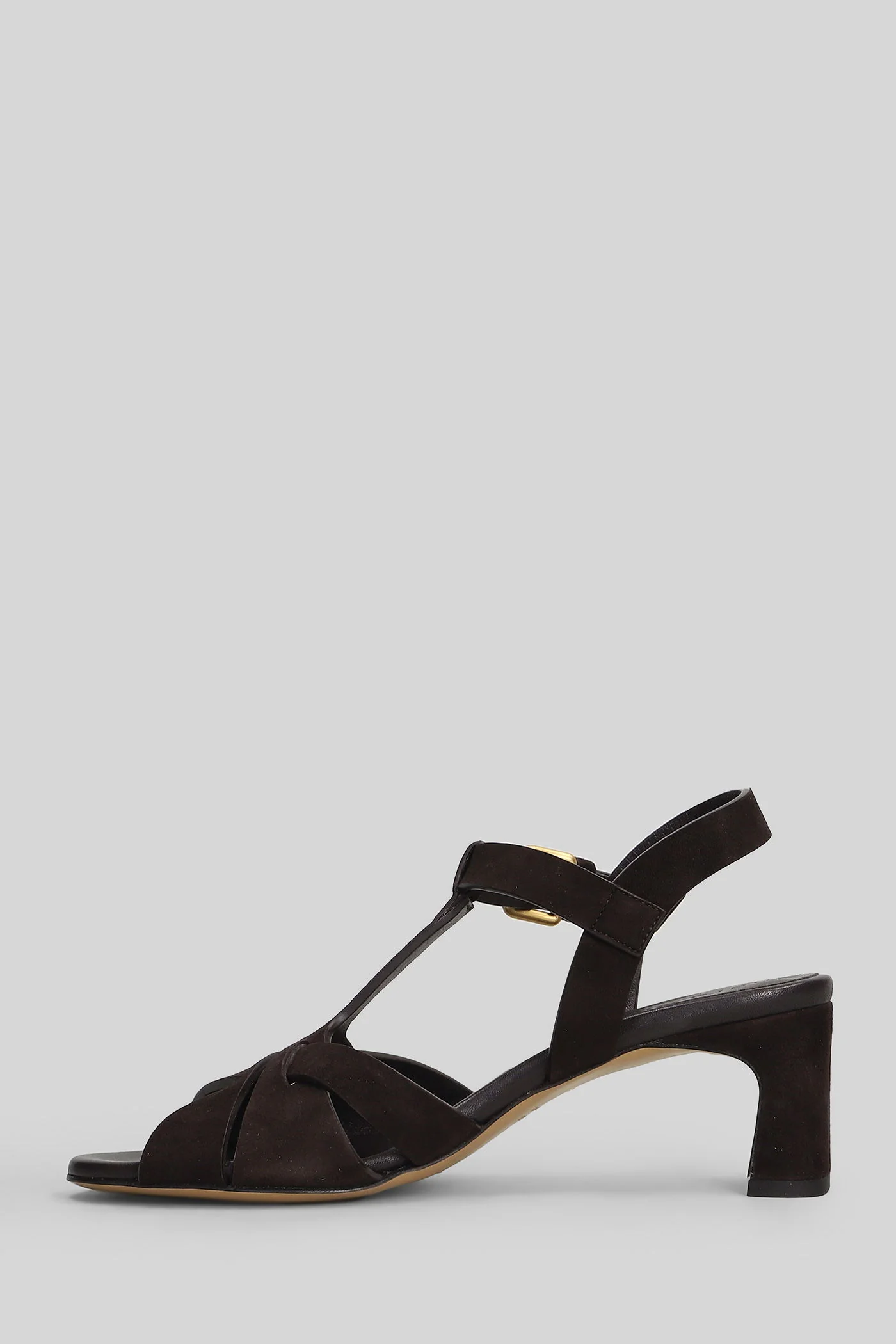 Sandals in dark brown suede - Image 3