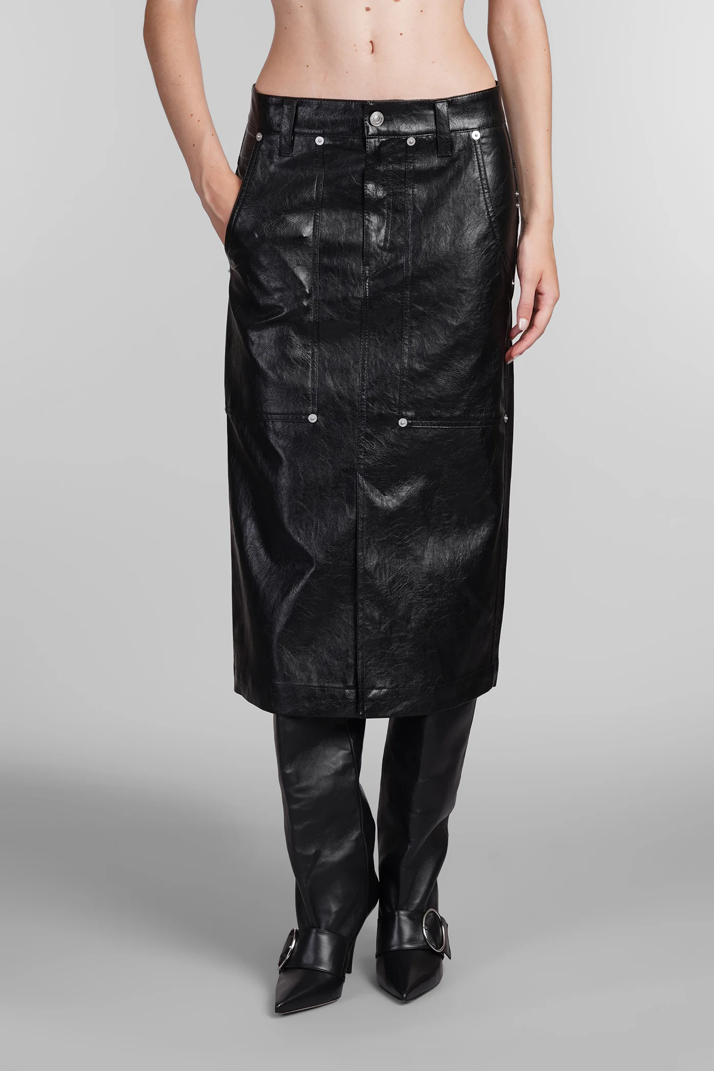 Angele Skirt in black Polyuretan