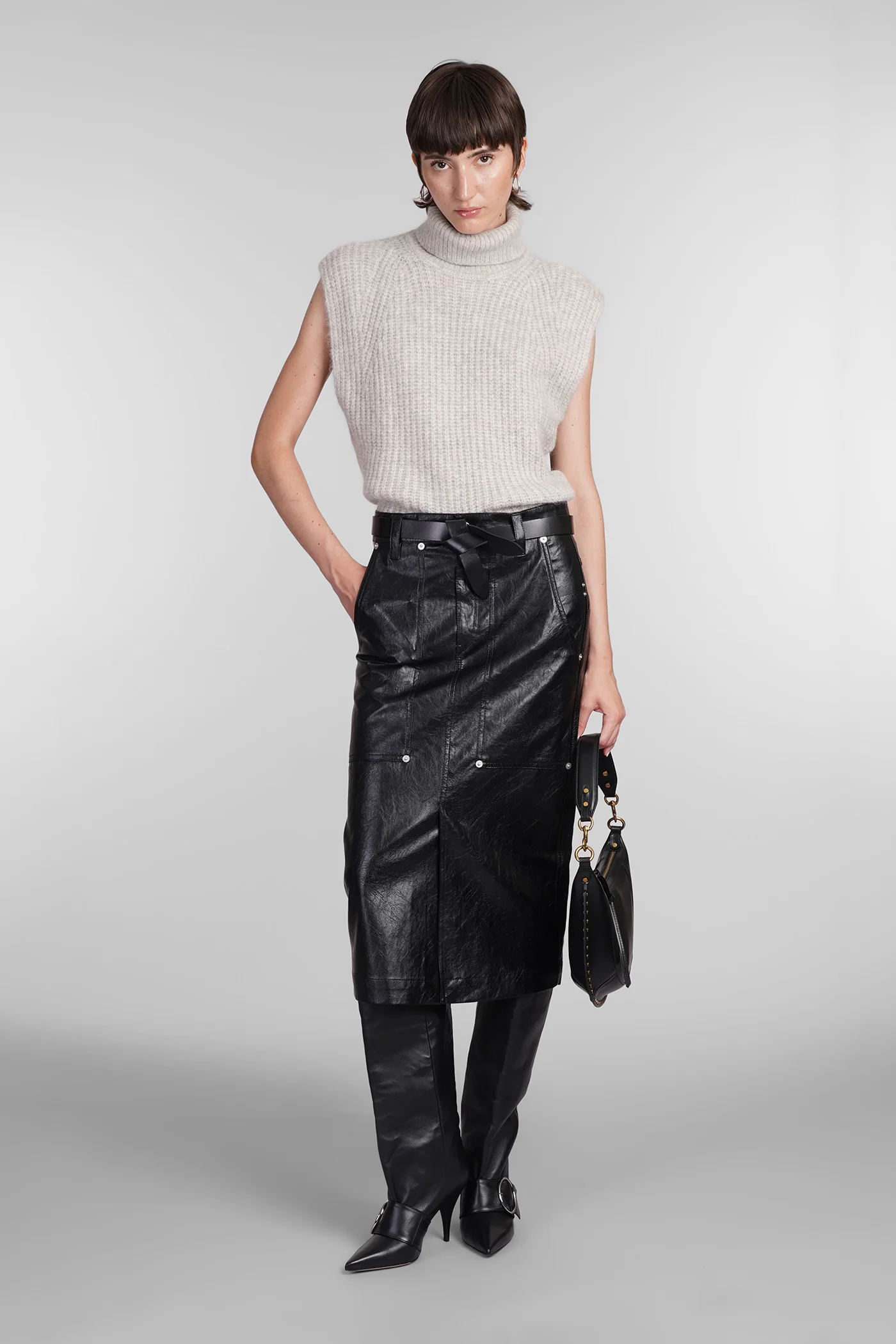 Angele Skirt in black Polyuretan - Image 2