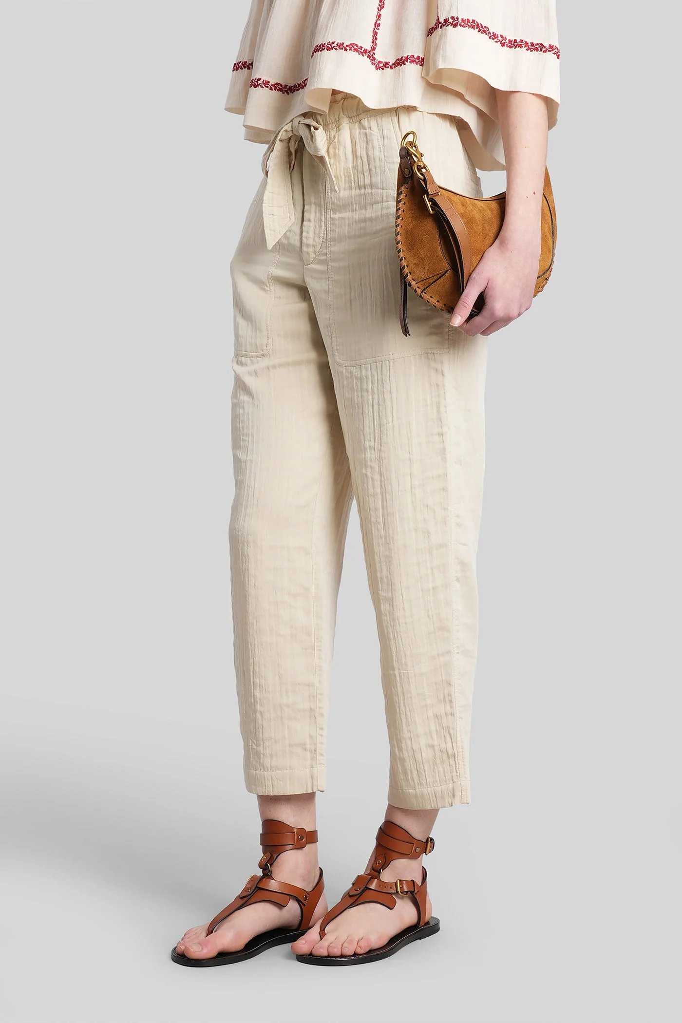 Bilna Pants in beige viscose - Image 4