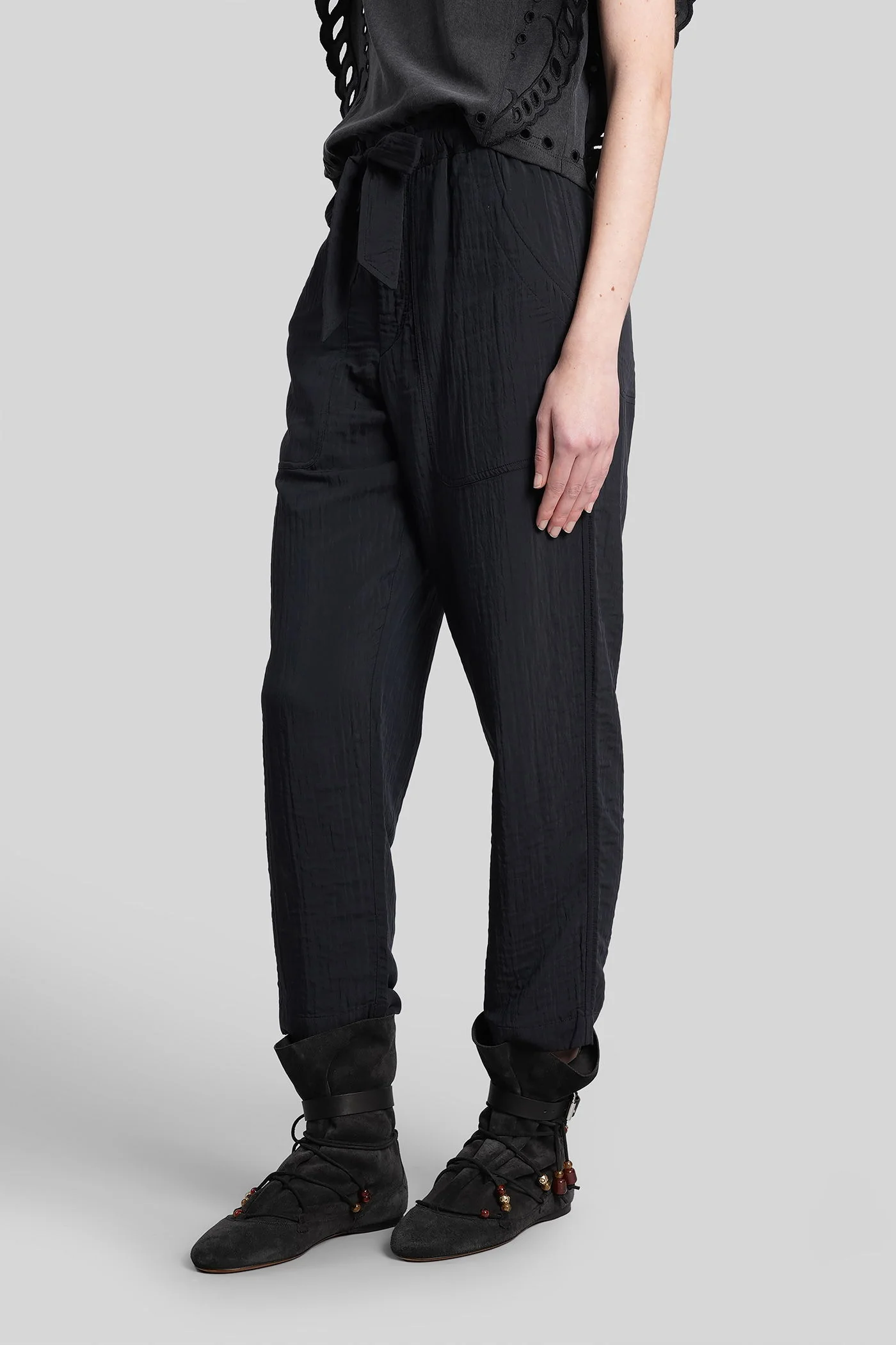Bilna Pants in black viscose - Image 4
