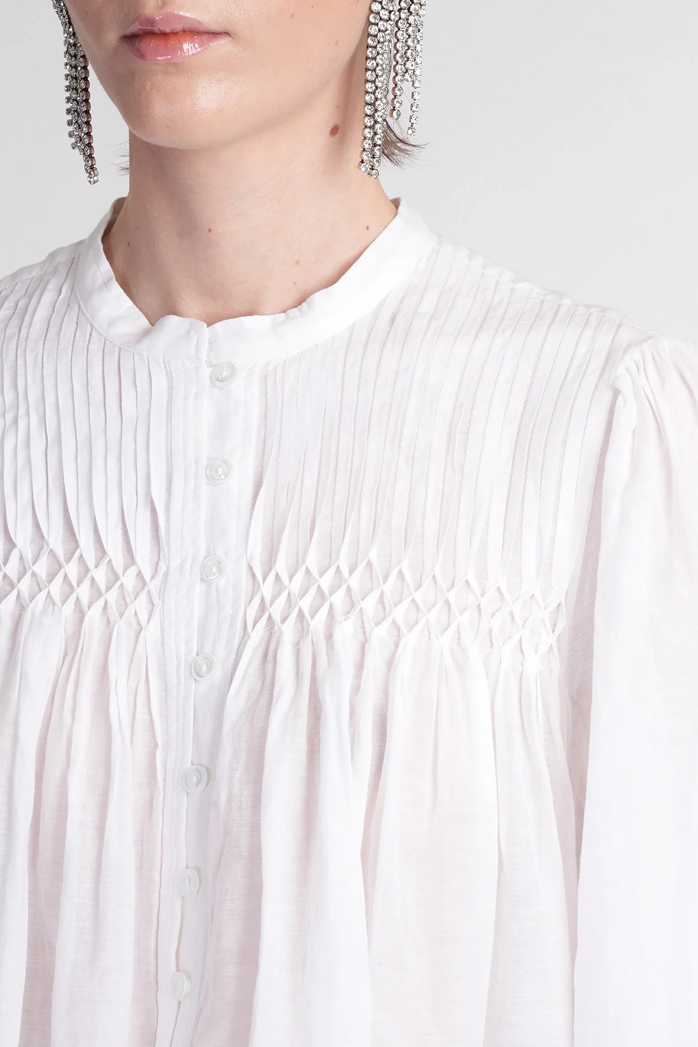 Destiny Blouse in white cotton - Image 5