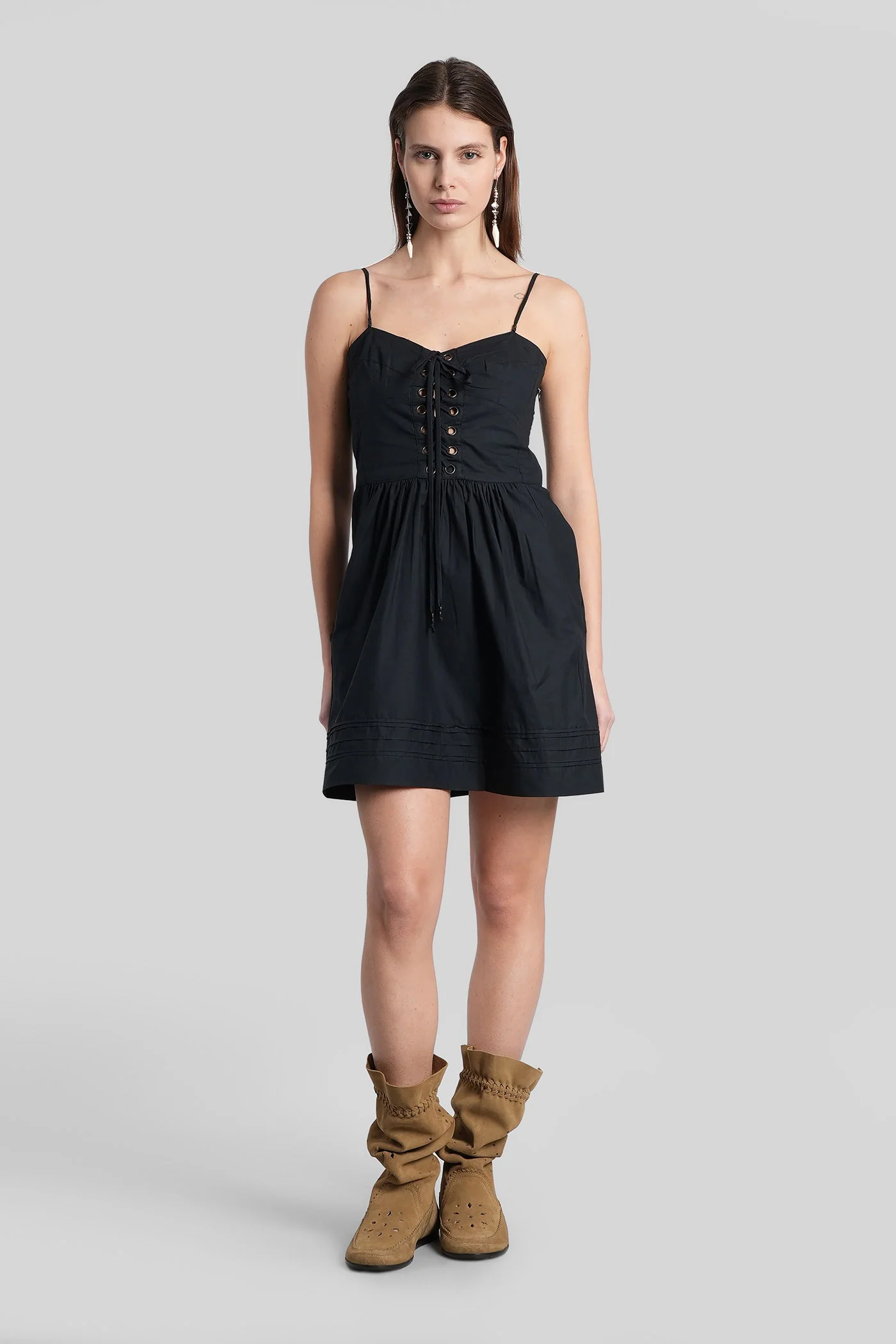 Dryna Mini dress in black cotton