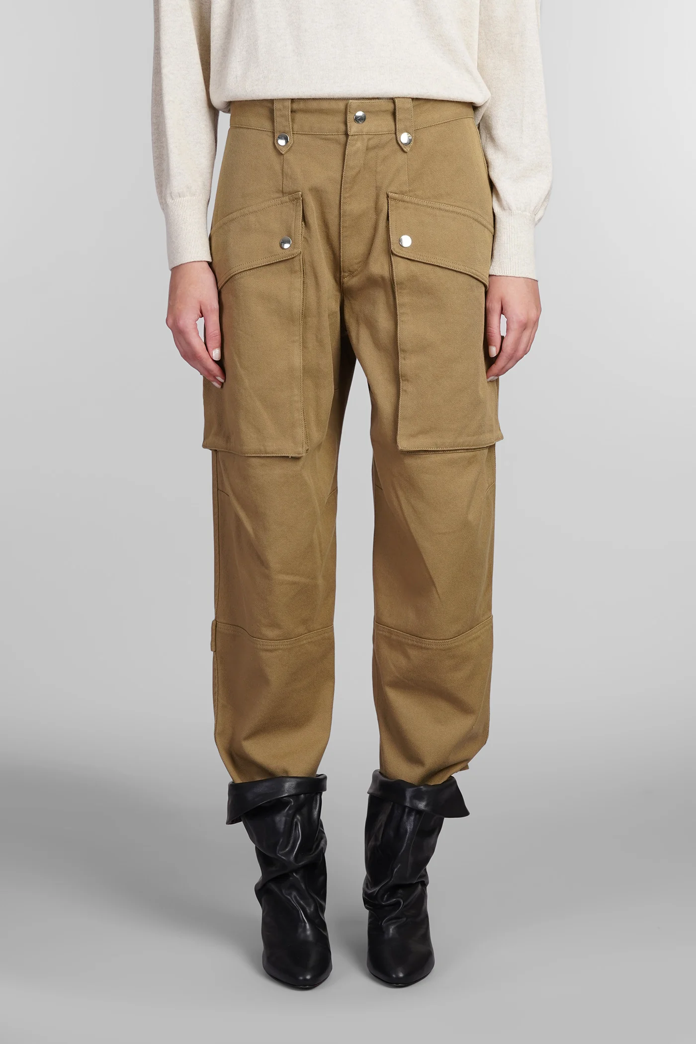 Jannick Jeans in khaki cotton