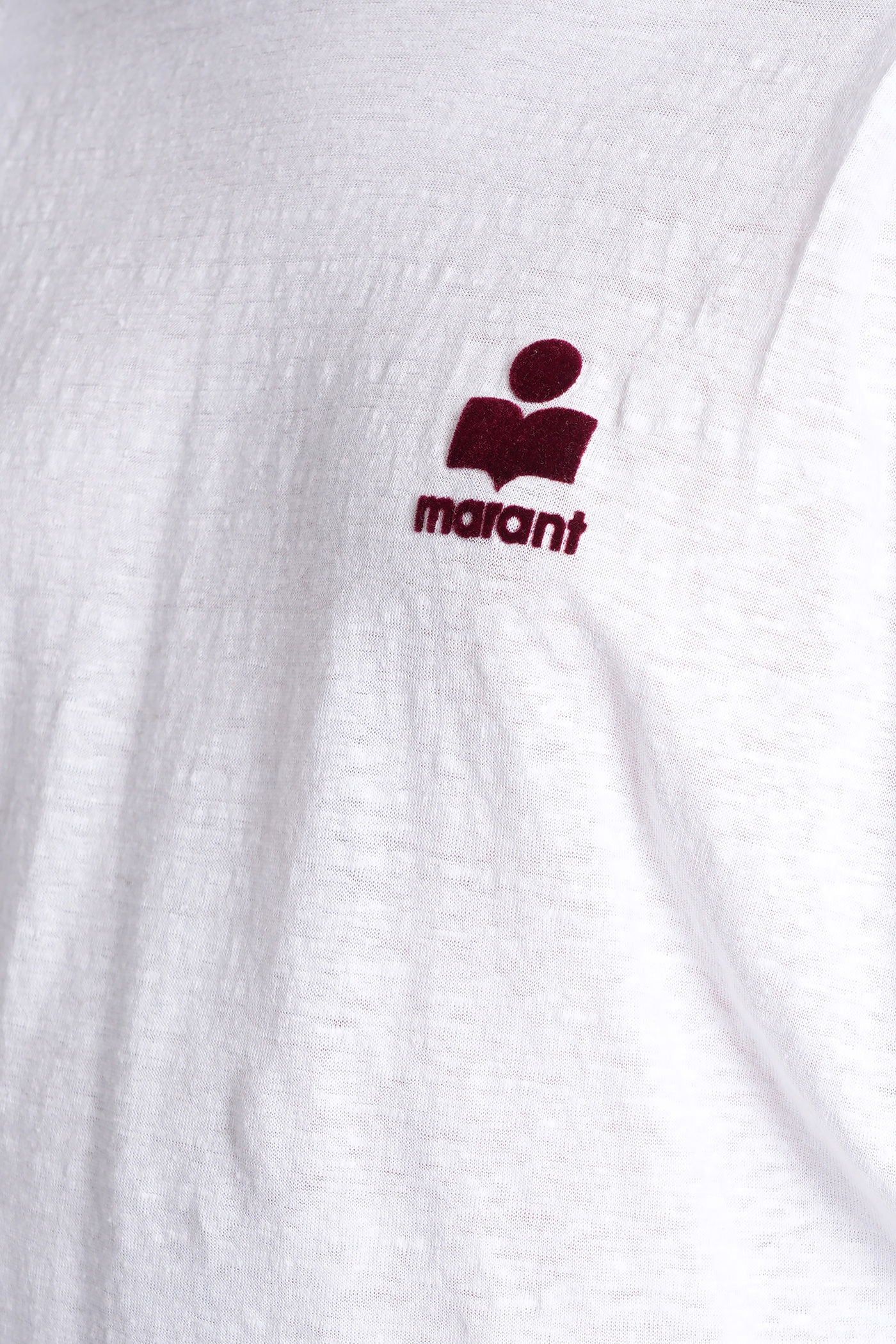 Kyanzae T-Shirt in white linen - Image 5