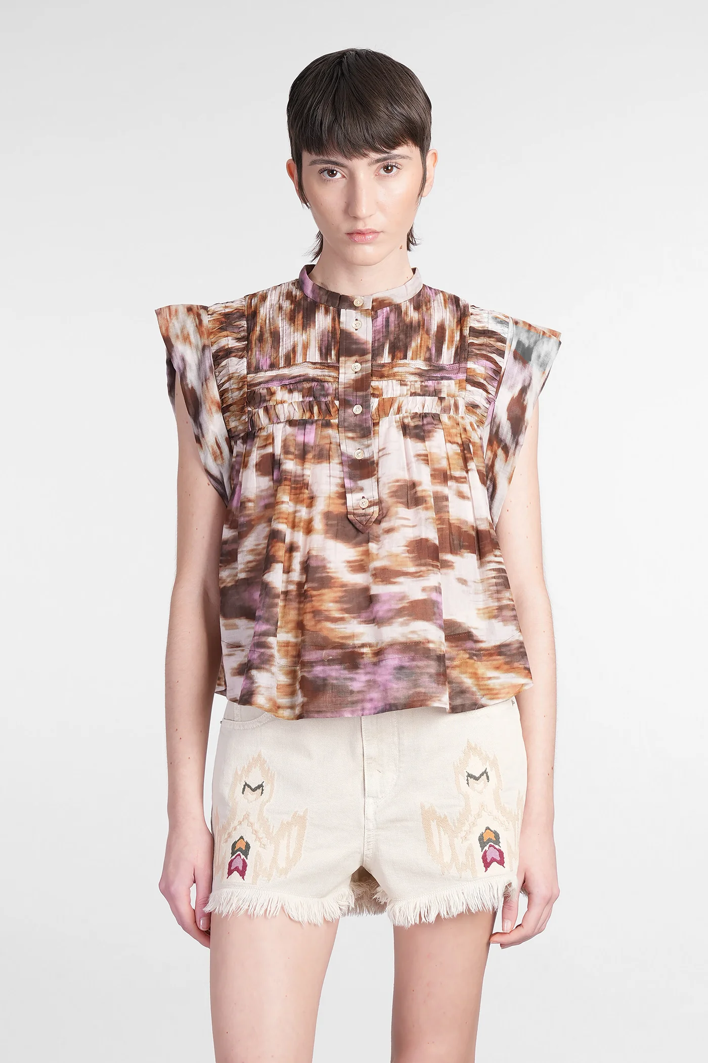 Leaza Blouse in multicolor cotton