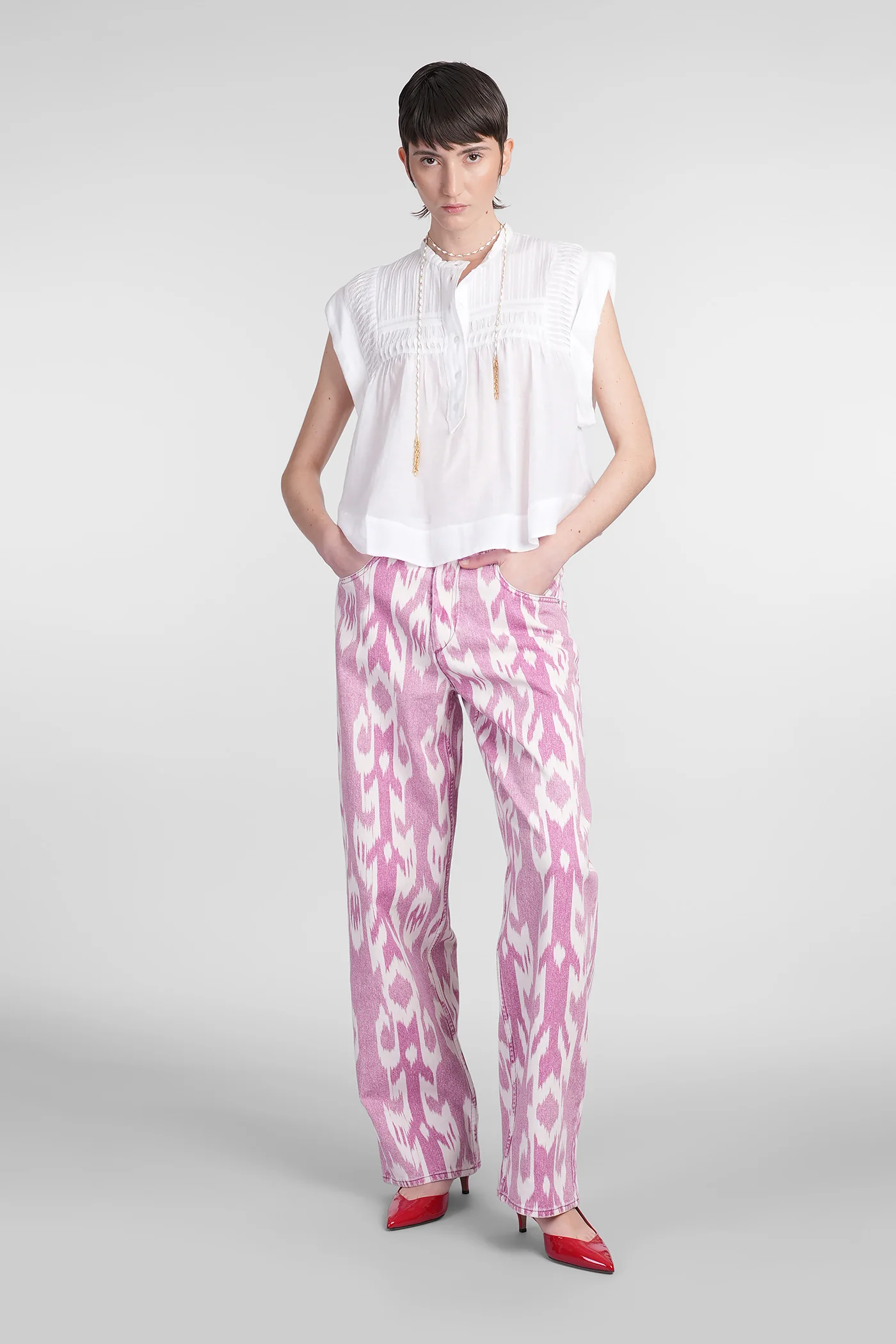 Leaza Topwear in white cotton - Image 2