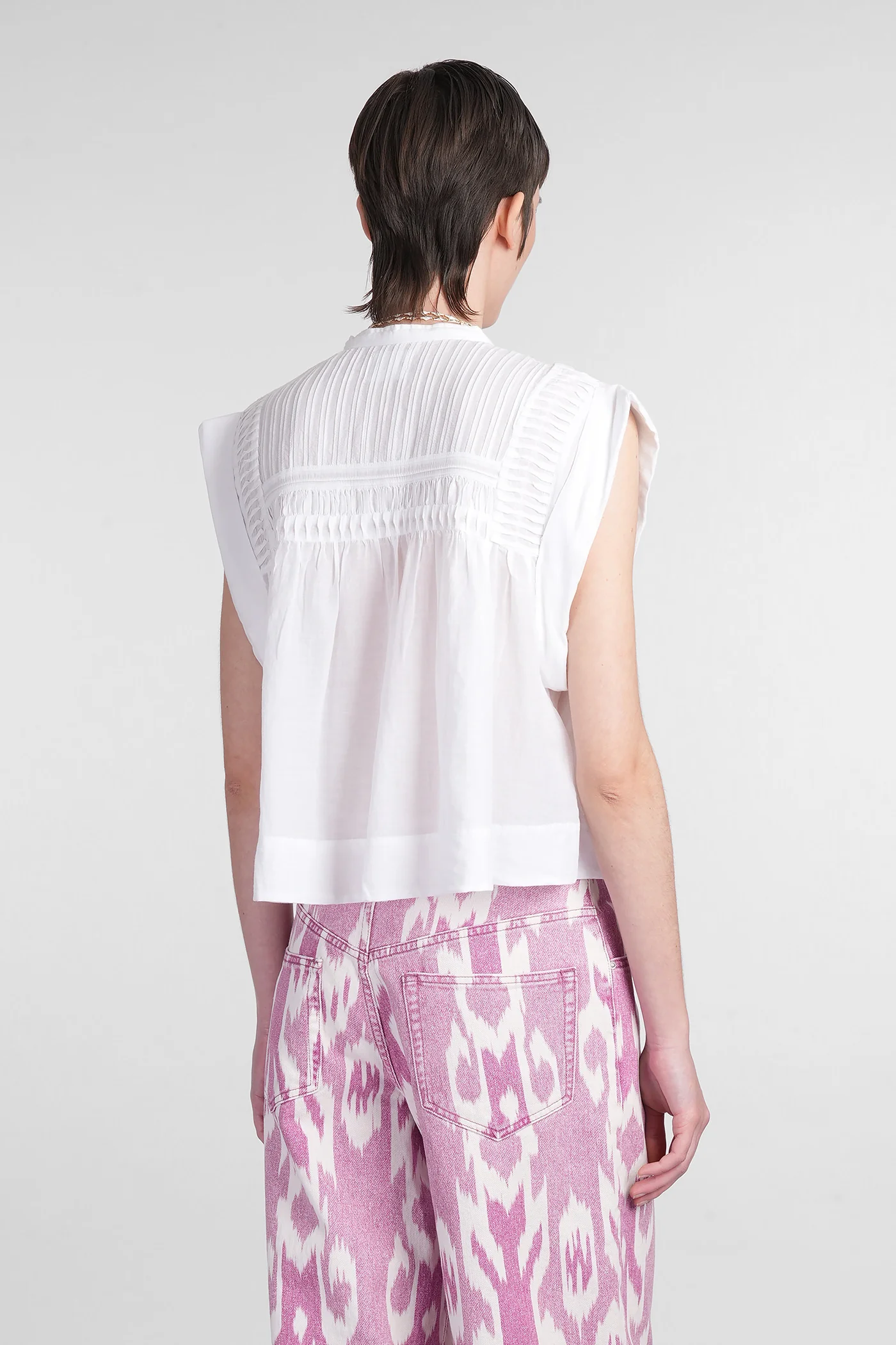 Leaza Topwear in white cotton - Image 3