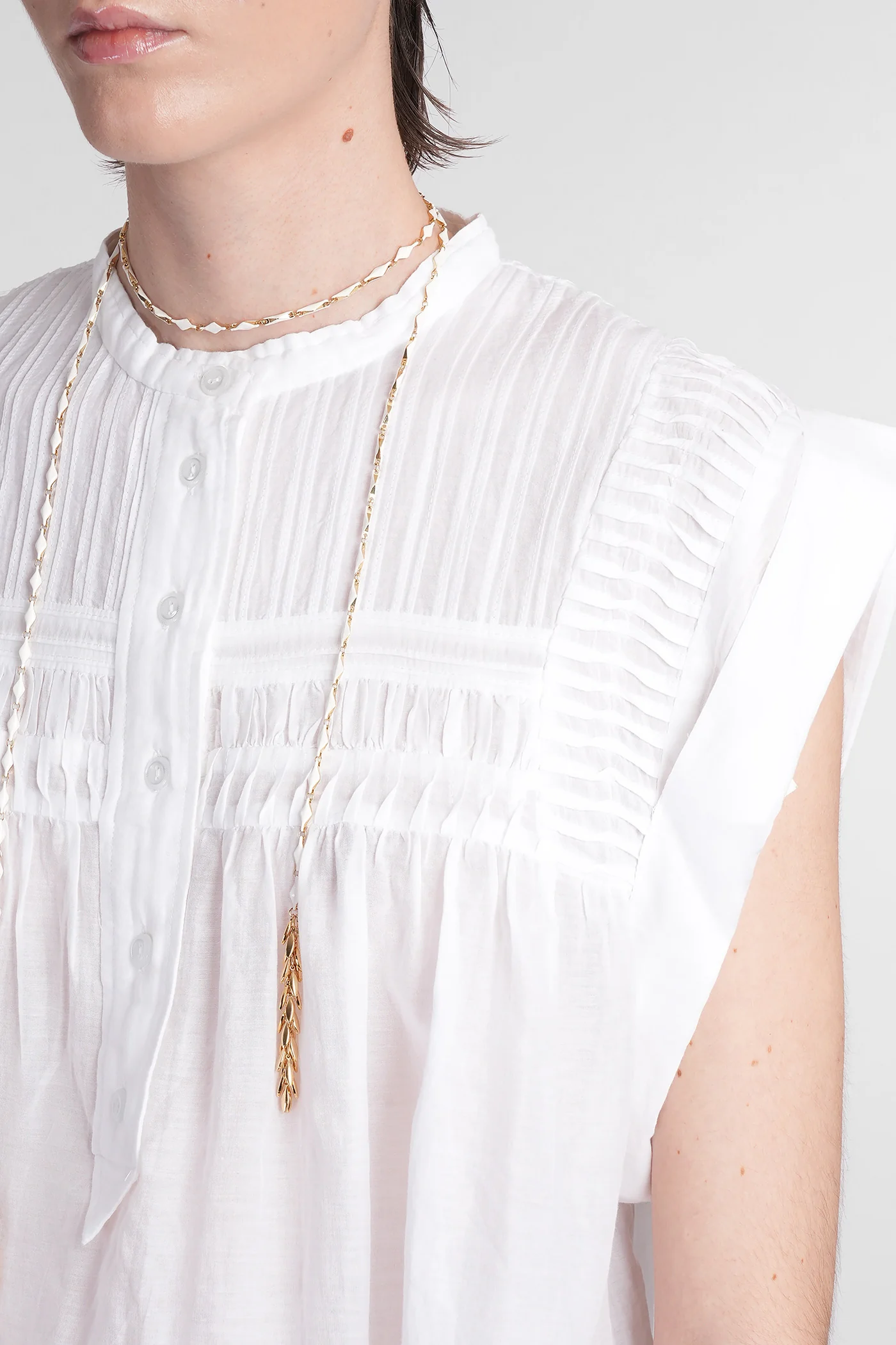 Leaza Topwear in white cotton - Image 5