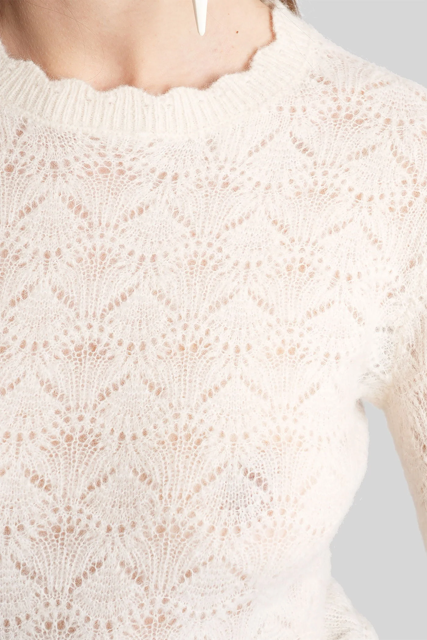 Leonette Knitwear in beige wool - Image 5
