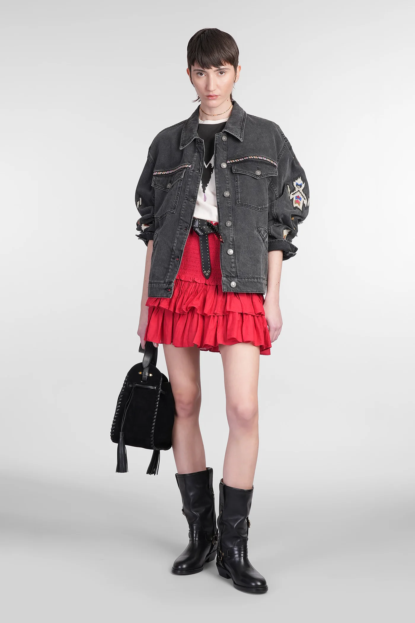 Manona Denim Jackets in grey cotton - Image 2