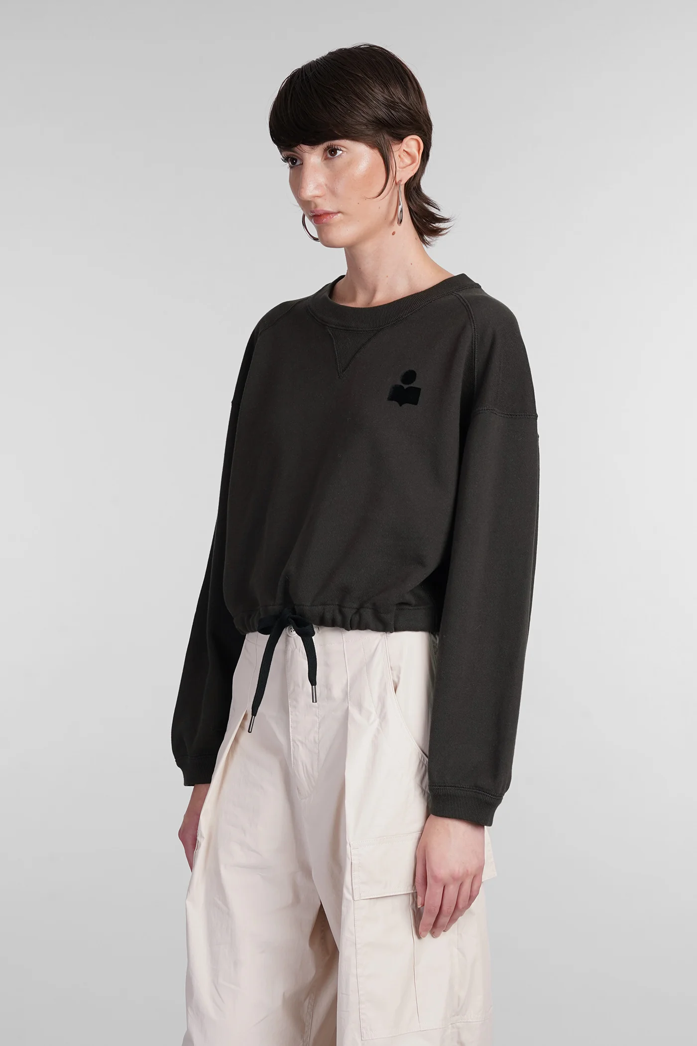 Margo Sweatshirt in grey cotton - Image 4