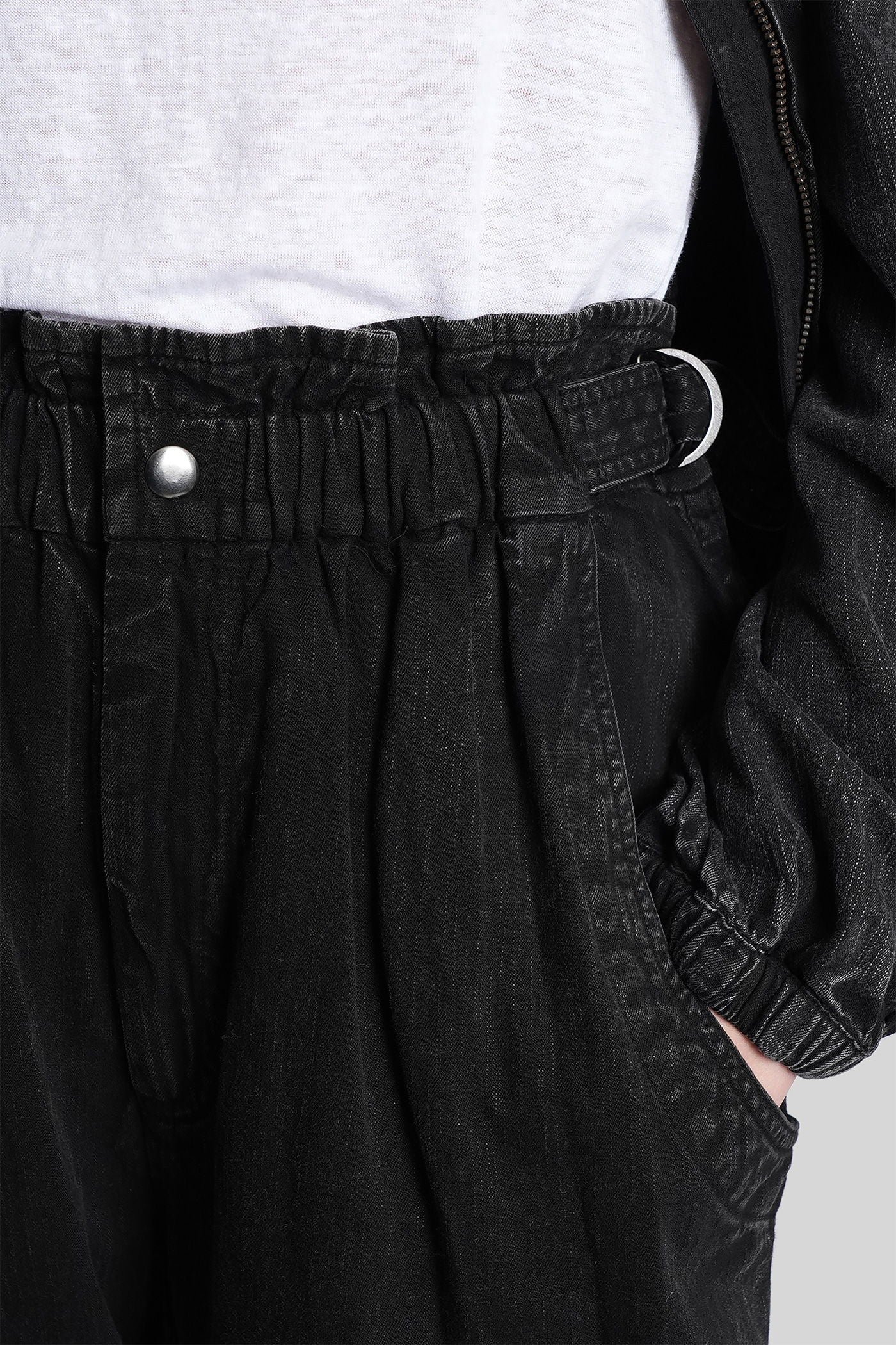 Mellya Pants in black cotton - Image 5