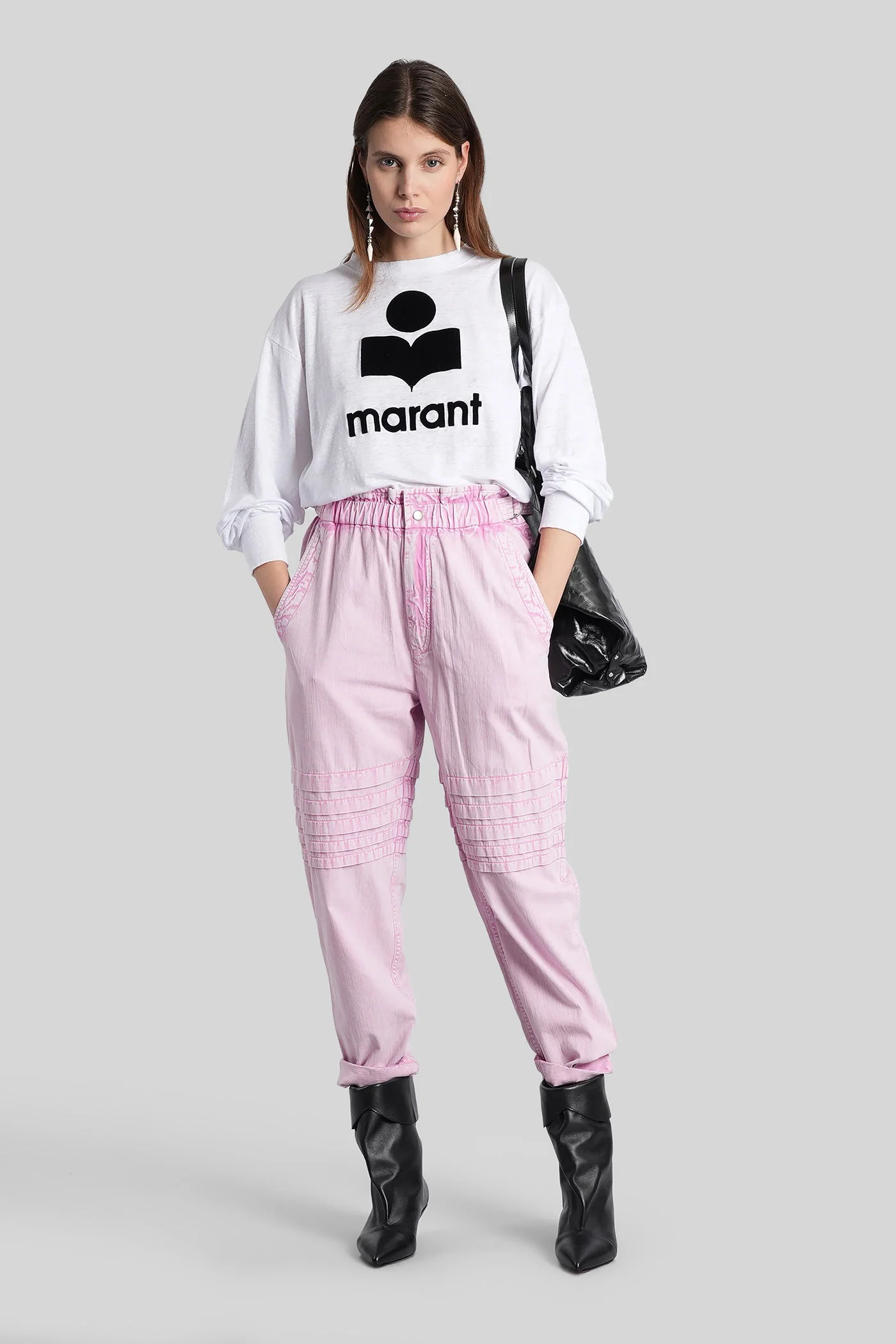 Mellya Pants in rose-pink cotton - Image 2