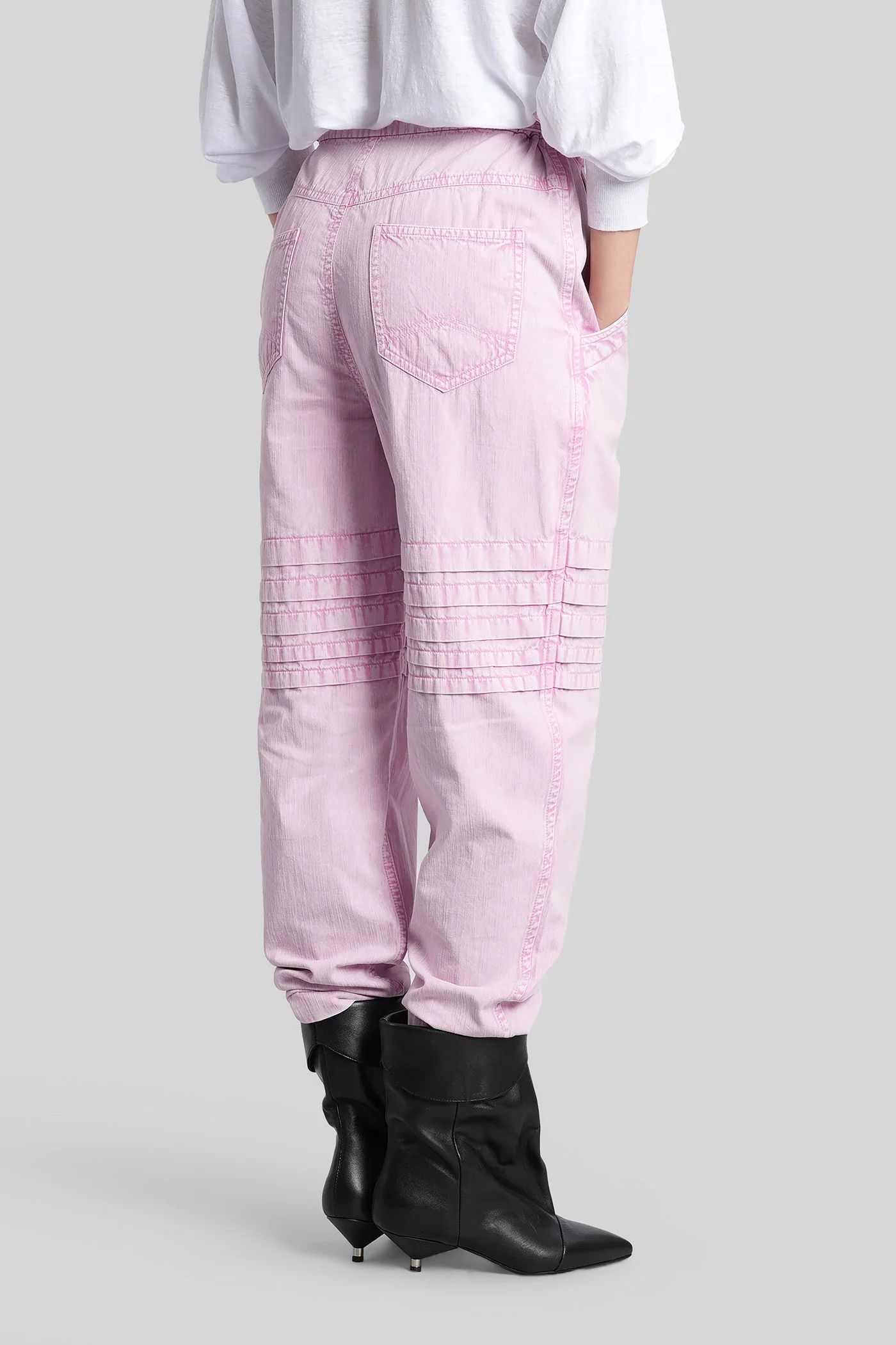 Mellya Pants in rose-pink cotton - Image 3