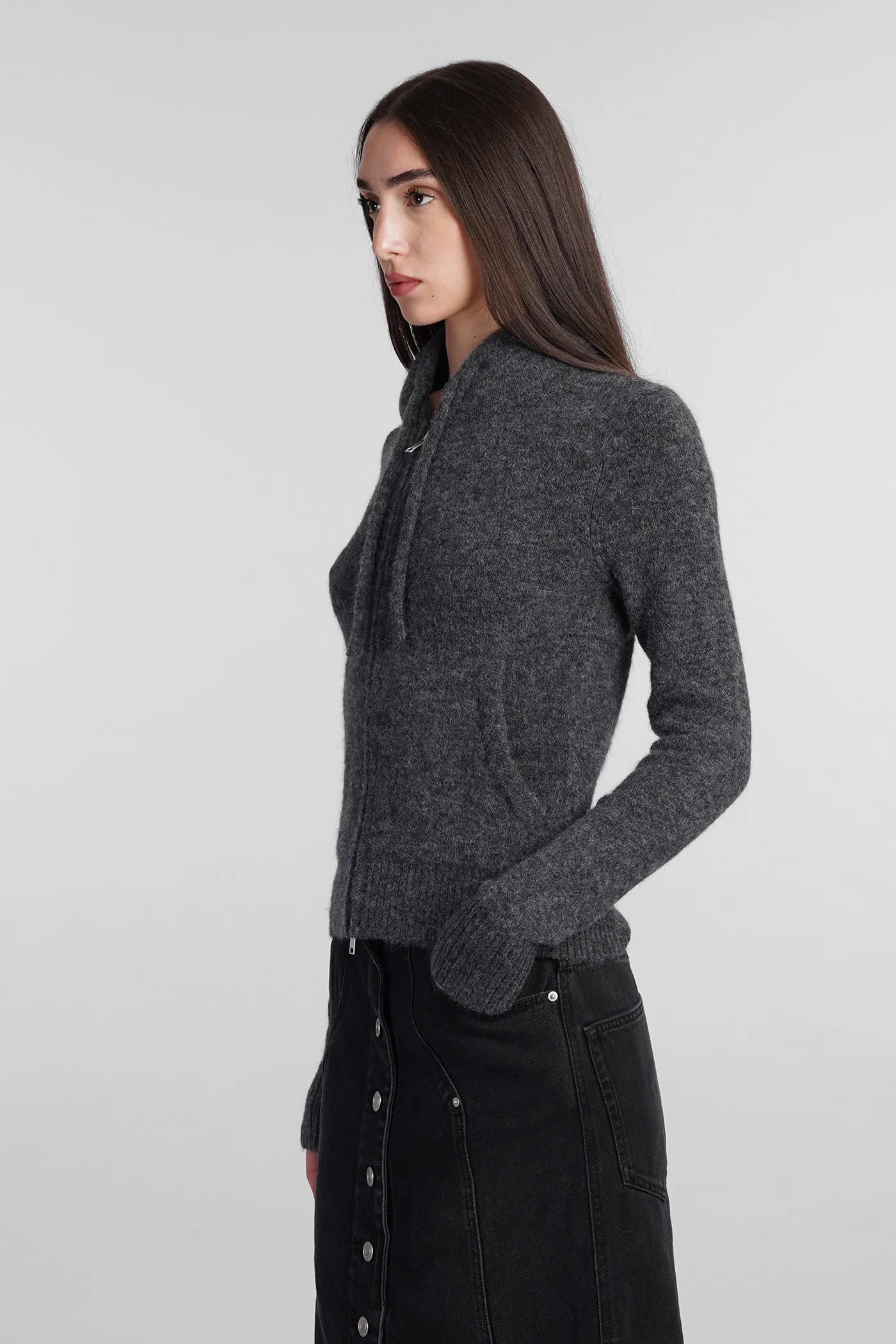 Milly Knitwear in grey wool - Image 4