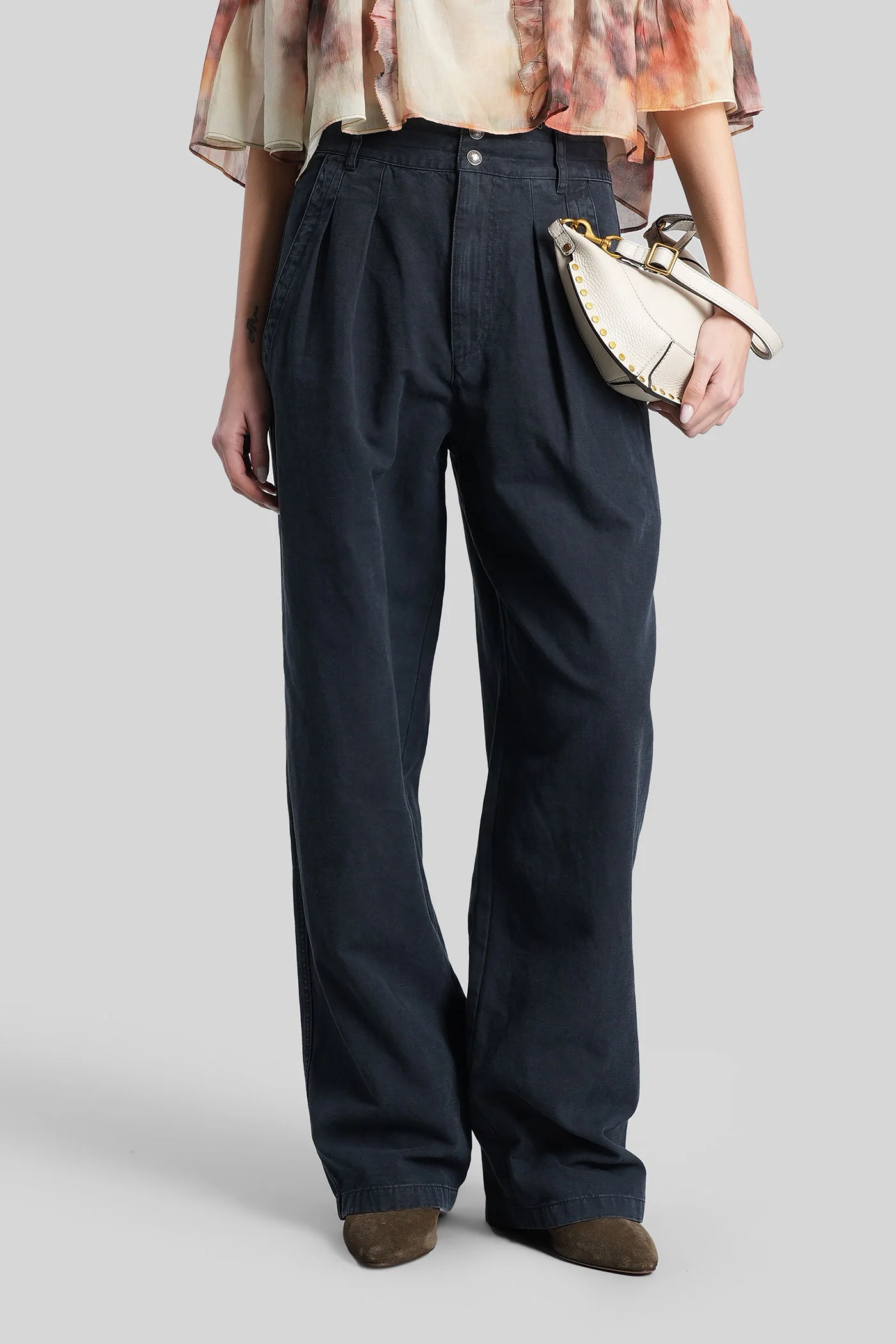 Nadine Pants in black cotton