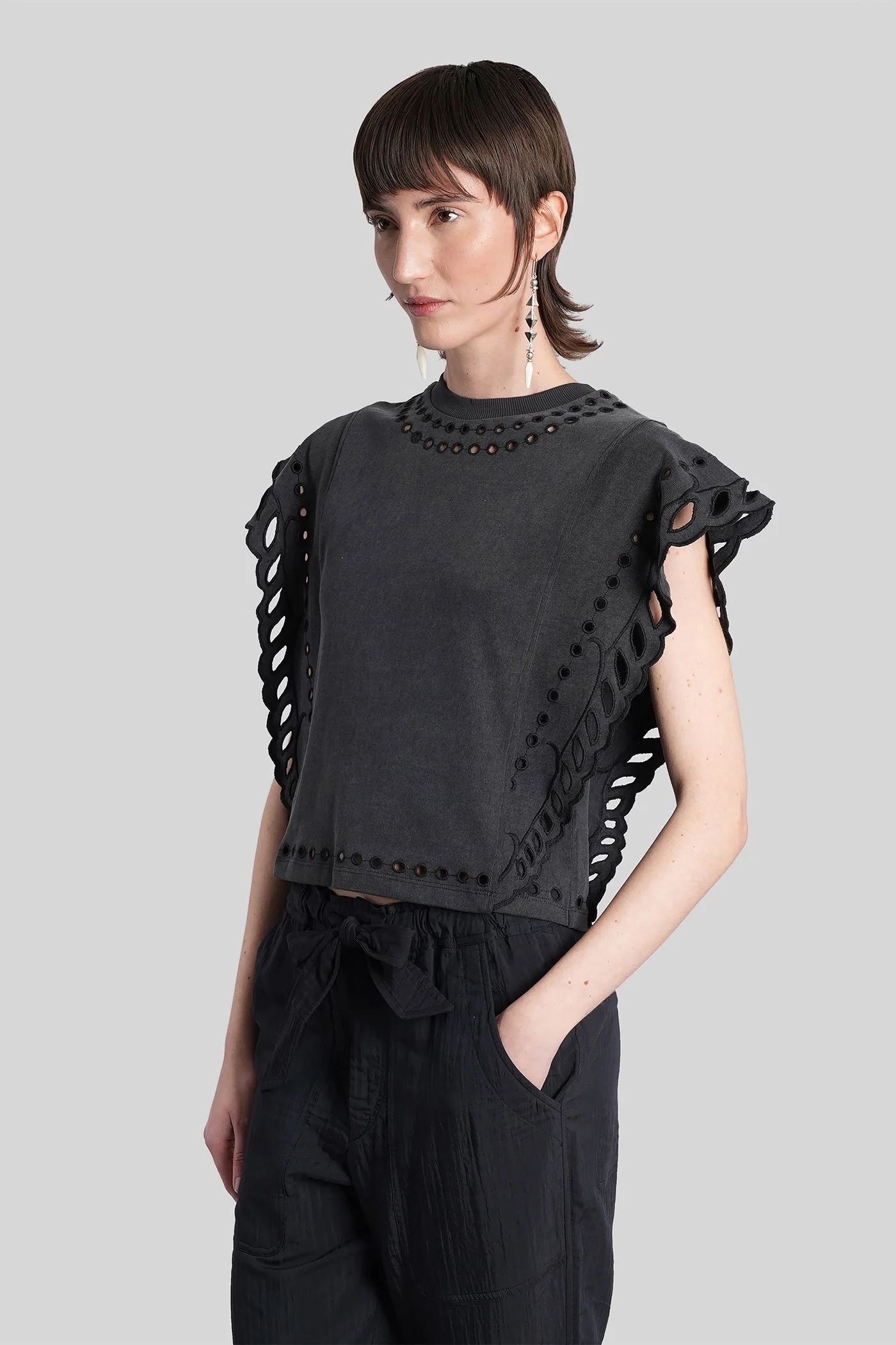 Odyle Topwear in black cotton - Image 4