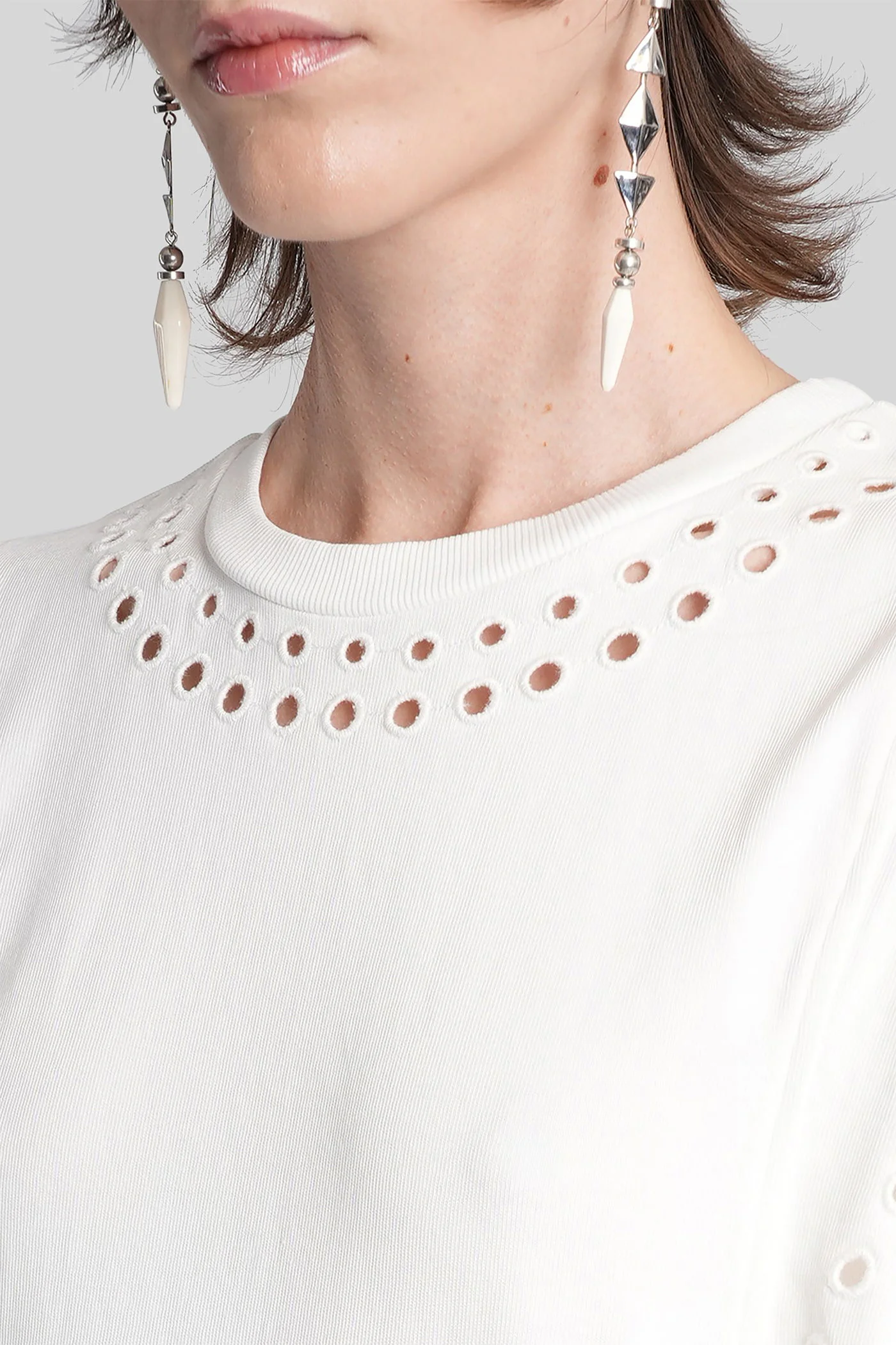 Orlane Mini dress in white cotton - Image 5